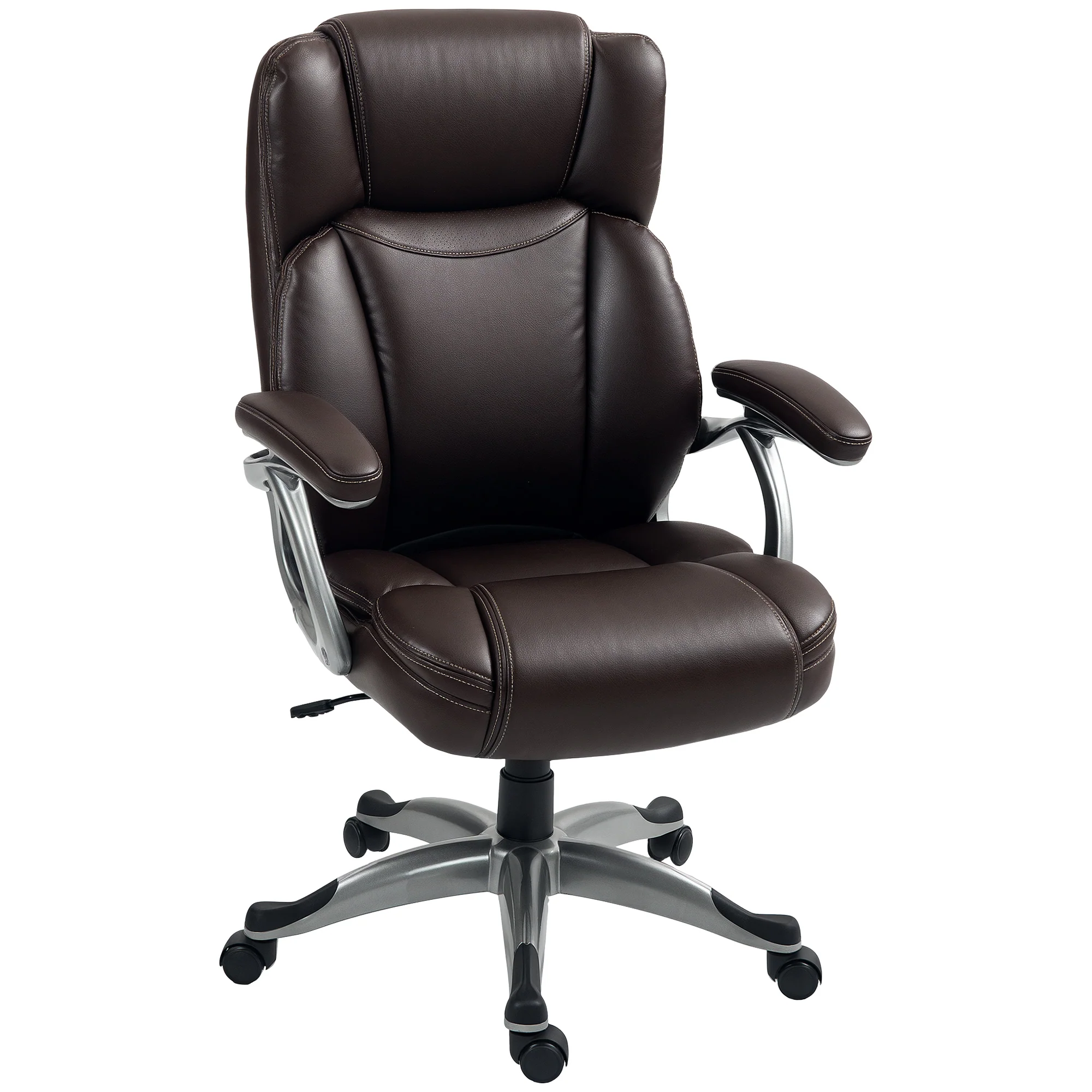 HOMCOM Tilting Executive Office Chair, PU Leather Desk Chair - Image 10