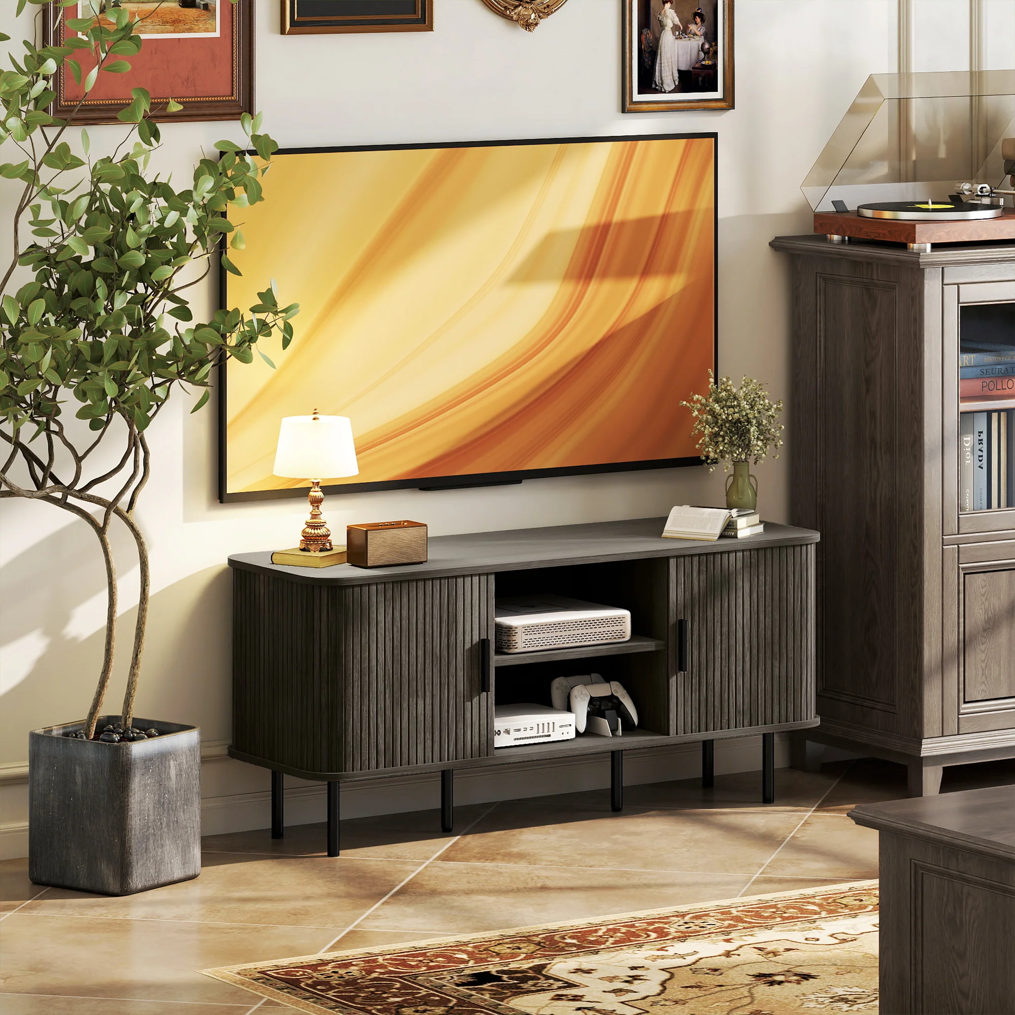 HOMCOM TV Unit For Living Room, TV Stand - Image 2