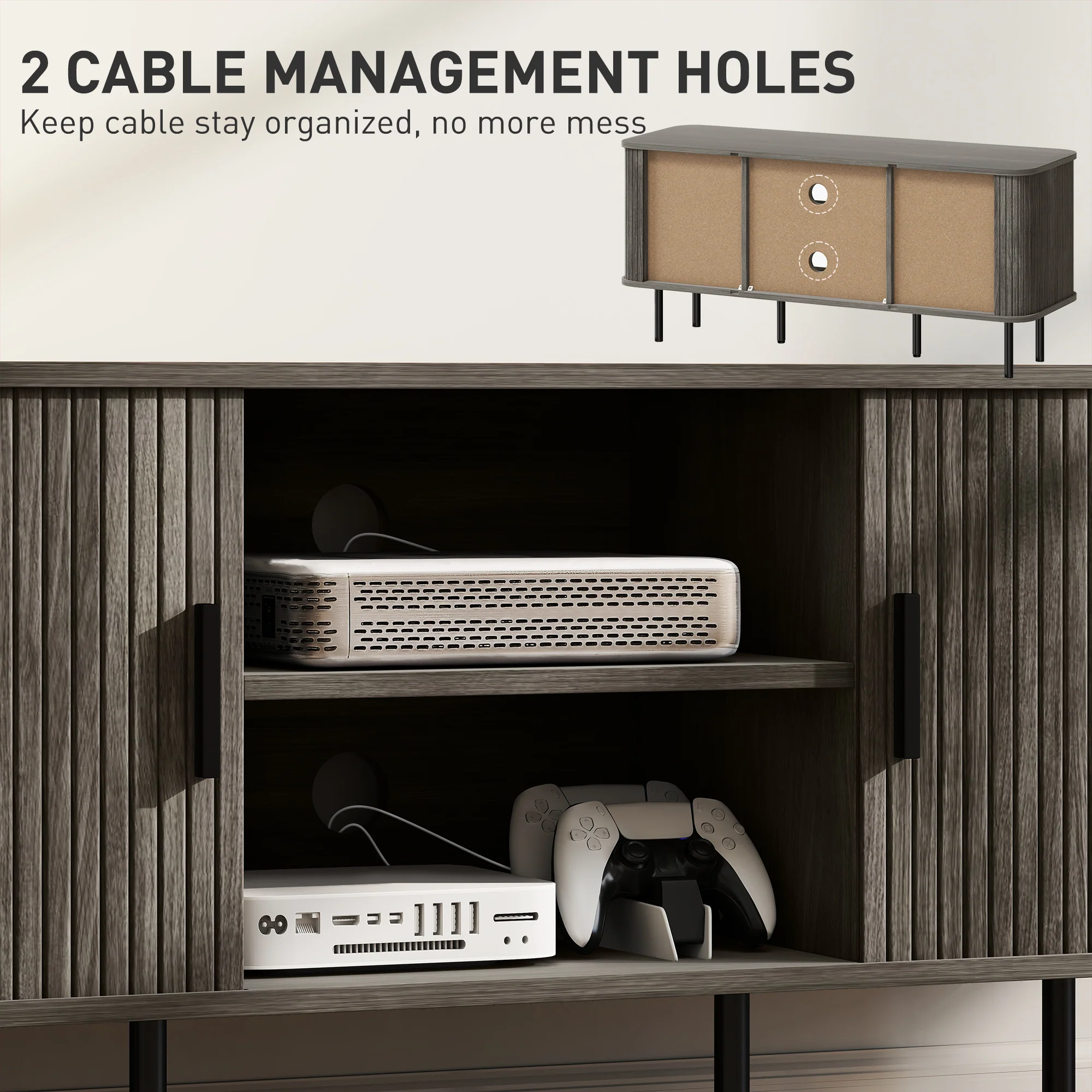 HOMCOM TV Unit For Living Room, TV Stand - Image 6