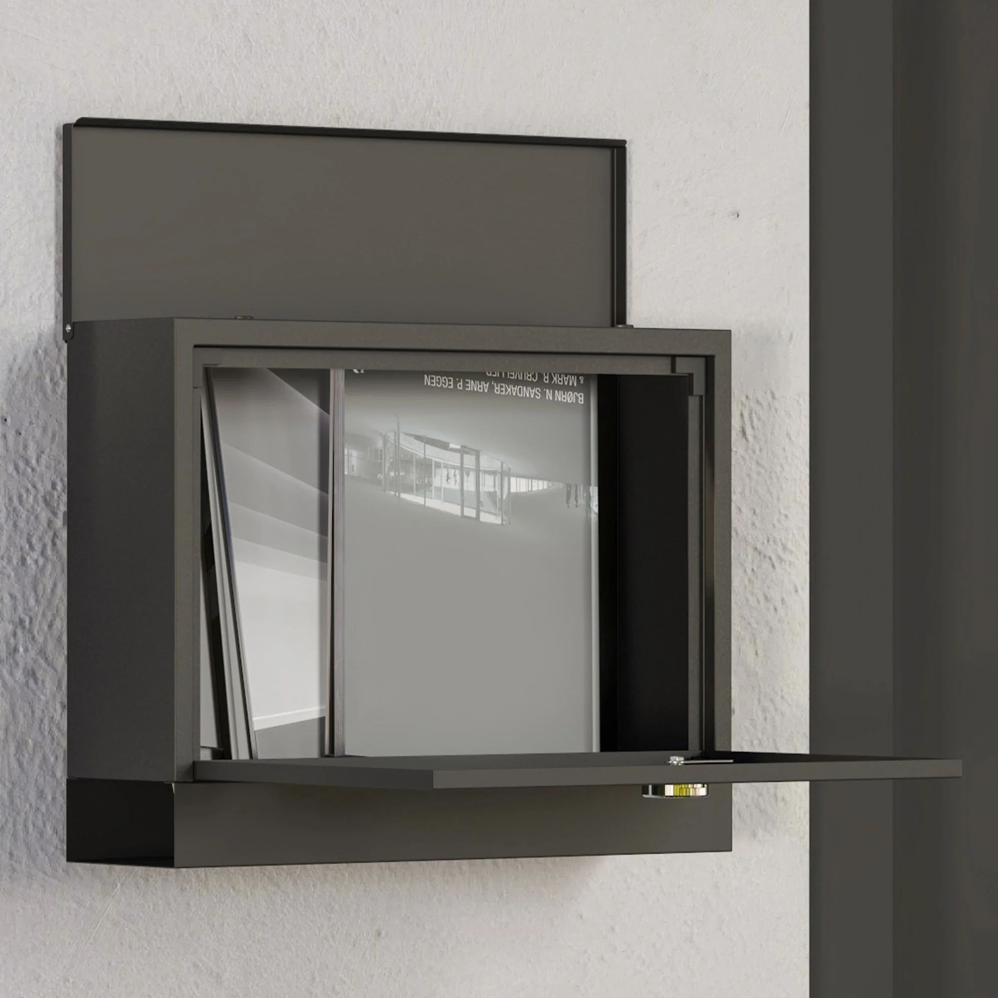 HOMCOM Wall Mounted Letterbox Mailbox with Windows and Keys Easy to Install - Image 9