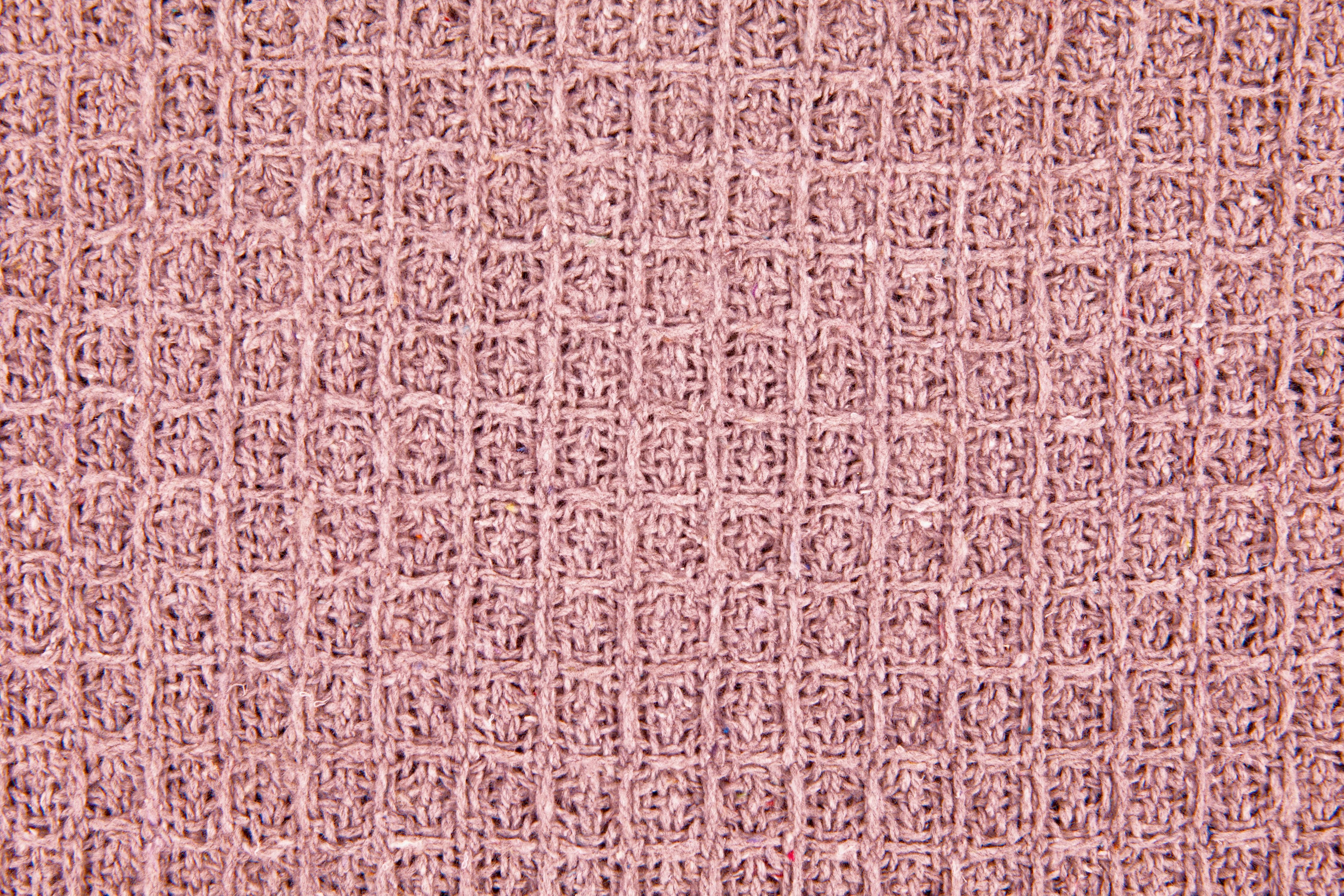 Honeycomb - Recycled Cotton Throw In Blush Pink (70x100") - Image 4
