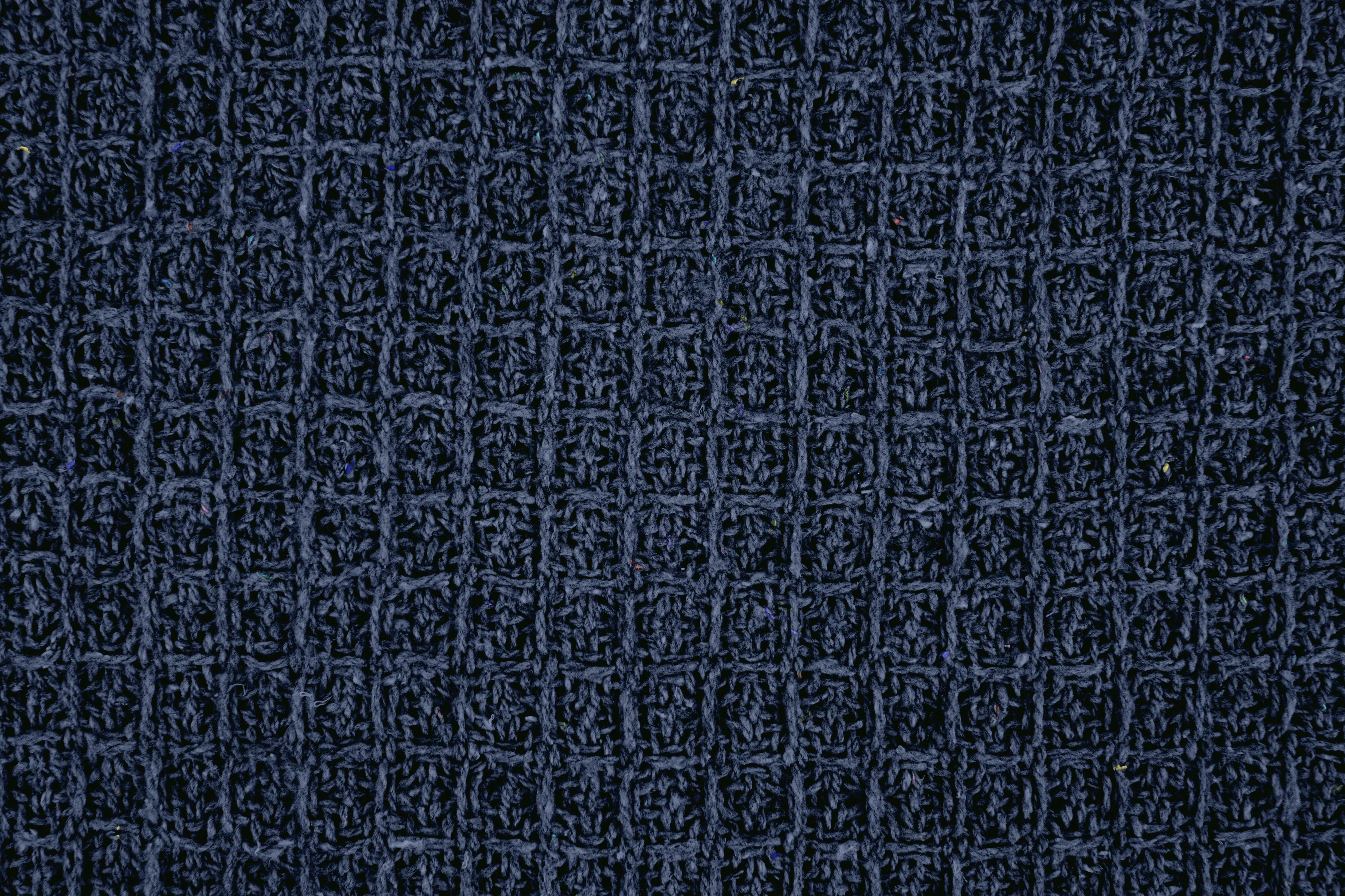 Honeycomb - Recycled Cotton Throw In Navy (90x100") - Image 4