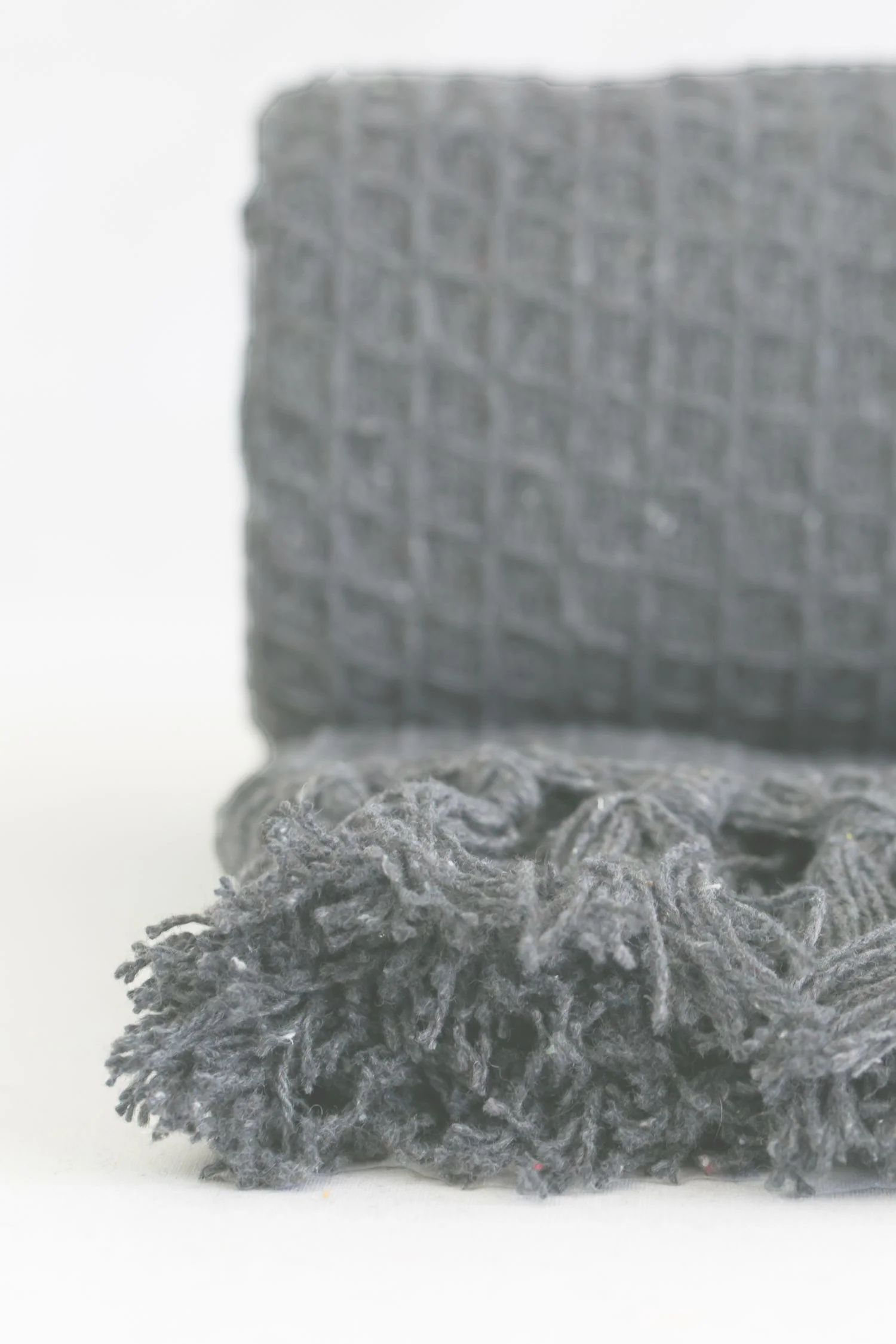 Honeycomb - Recycled Cotton Throw In Silver (50x60") - Image 2