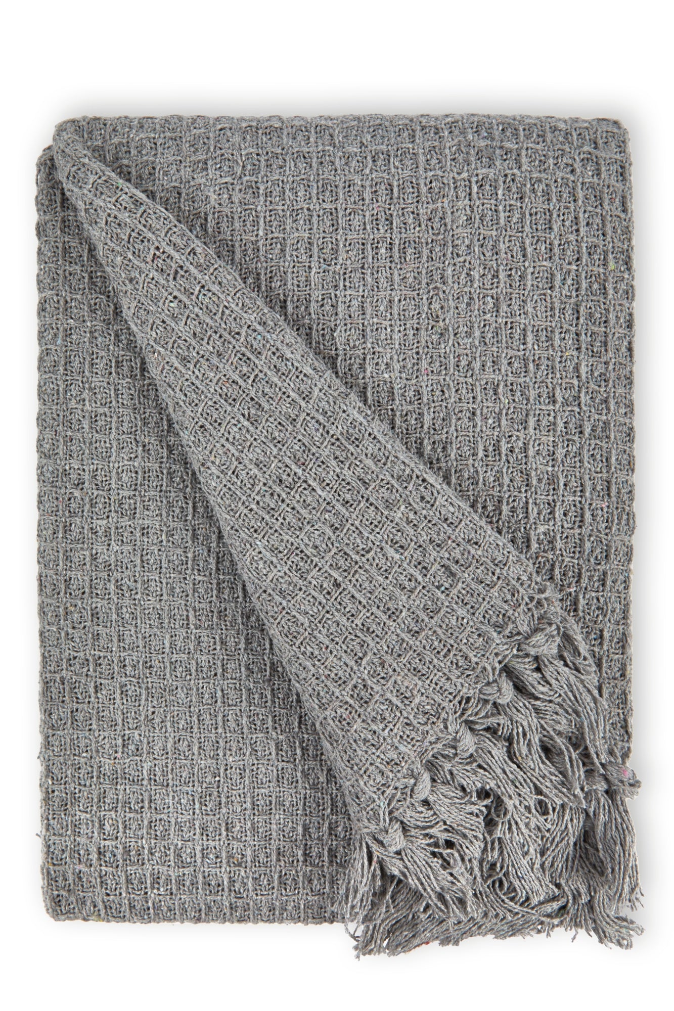Honeycomb - Recycled Cotton Throw In Silver (50x60") - Image 3
