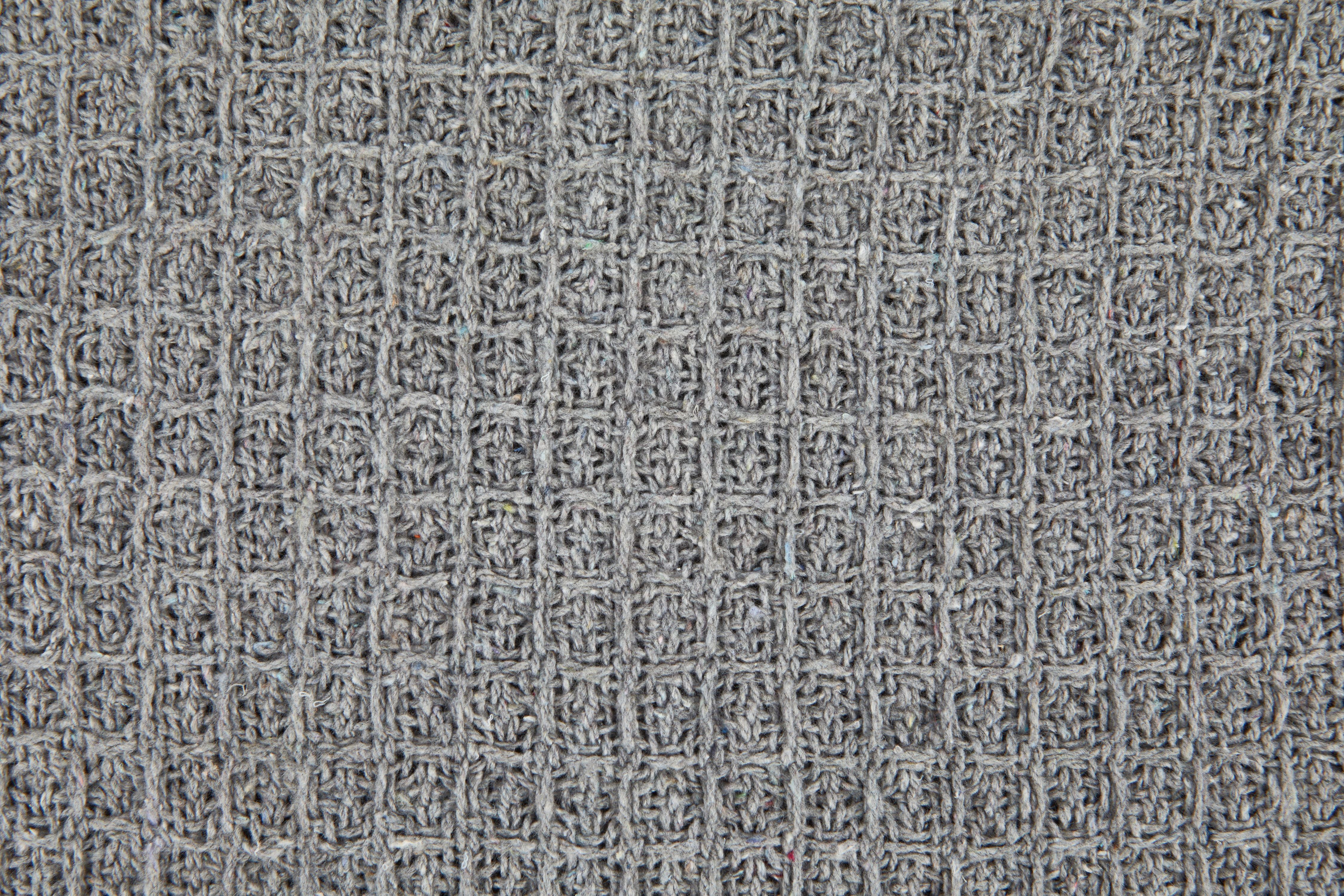 Honeycomb - Recycled Cotton Throw In Silver (50x60") - Image 4