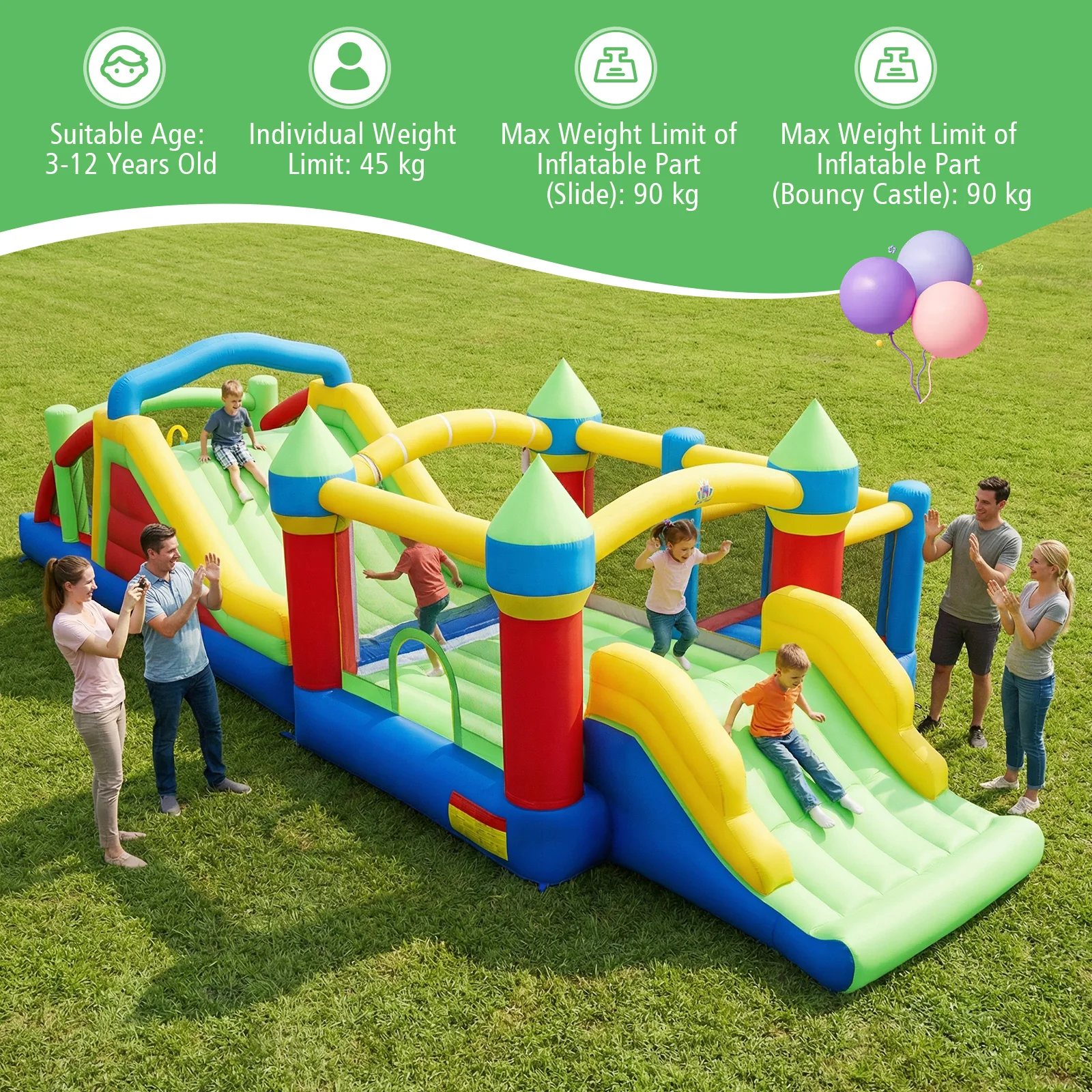 Inflatable Bounce Castle With Jumping House And Crawling Tunnels (Without Blower) - Image 10