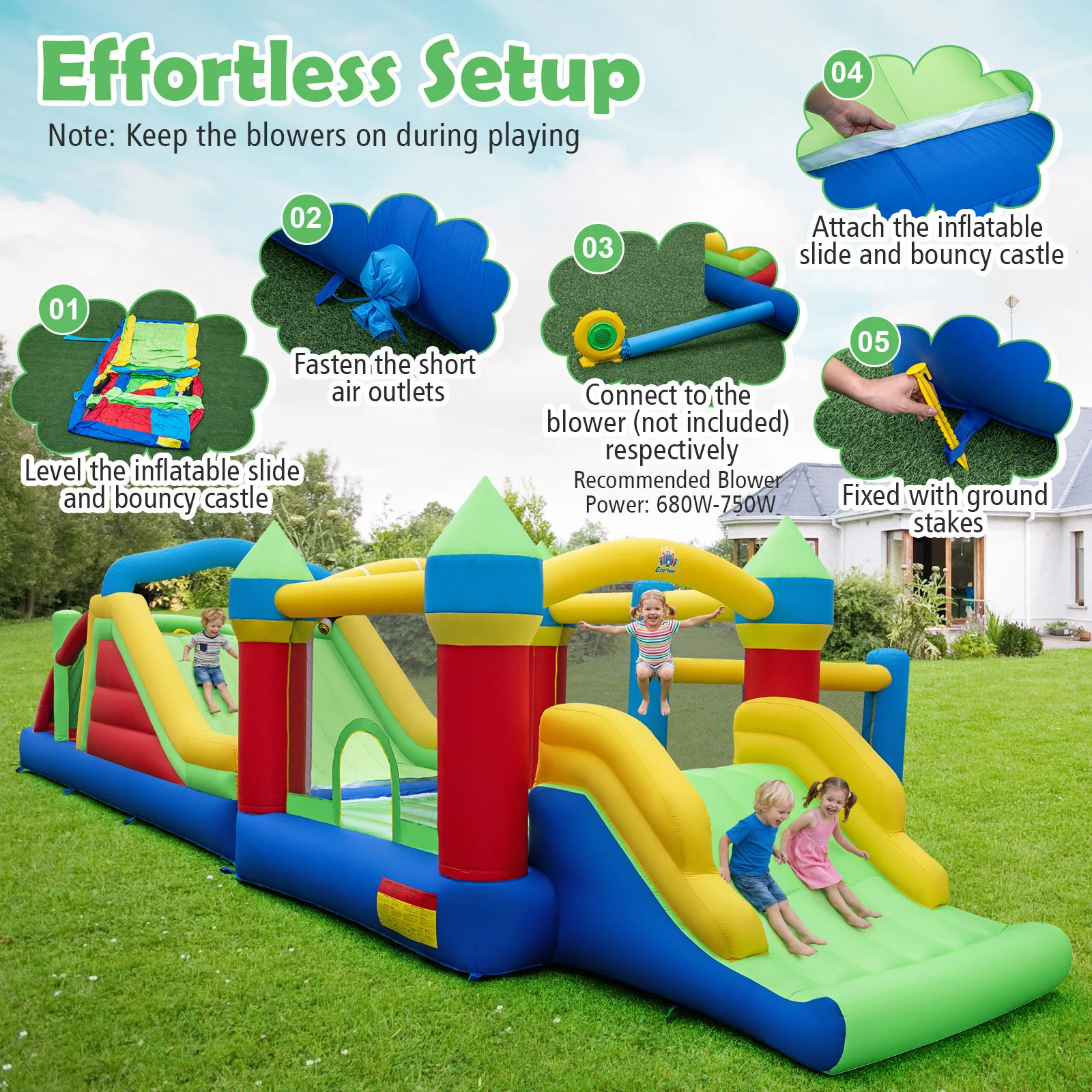 Inflatable Bounce Castle With Jumping House And Crawling Tunnels (Without Blower) - Image 6