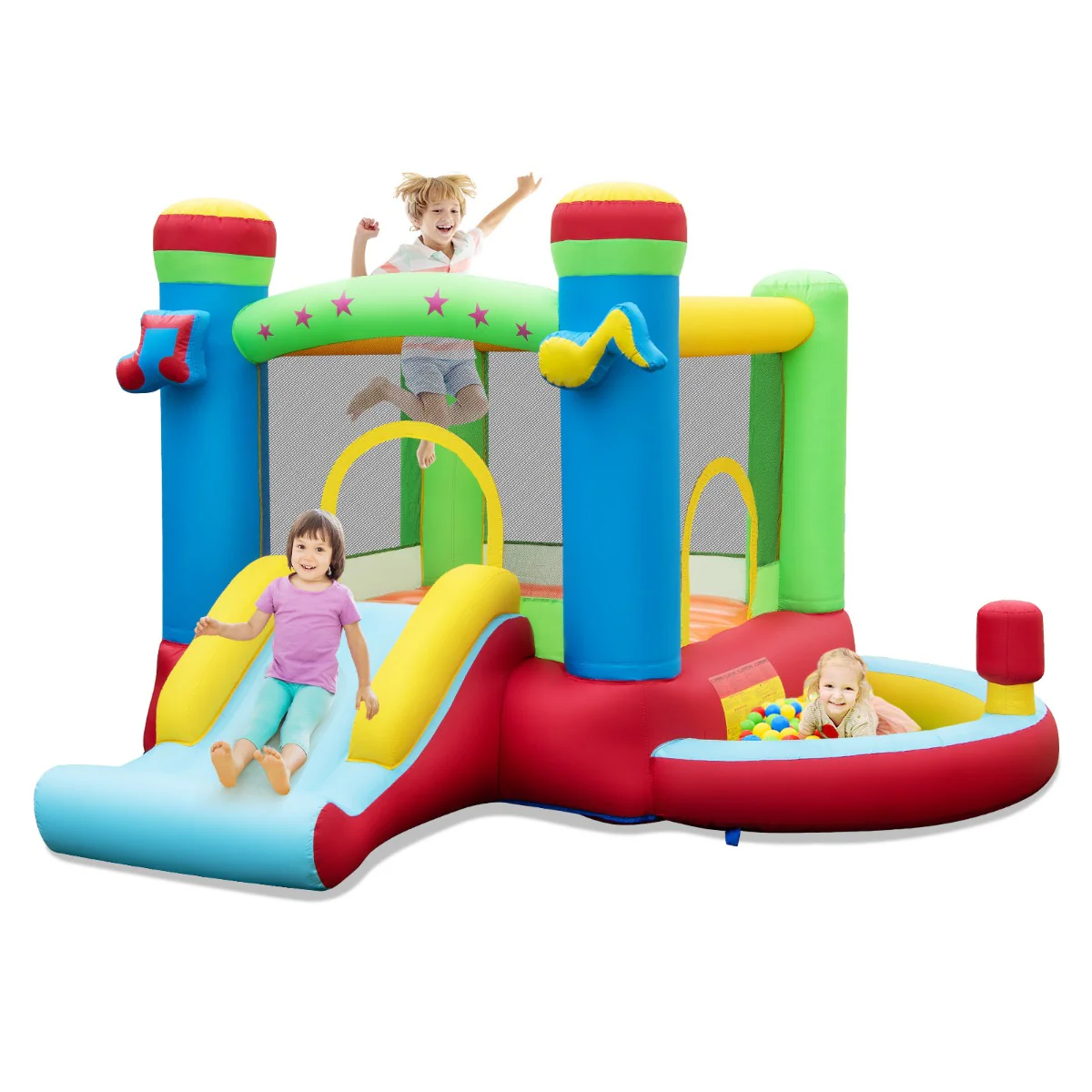 Inflatable Bounce House with Slide and Jumping Area wihtout Blower - Image 4