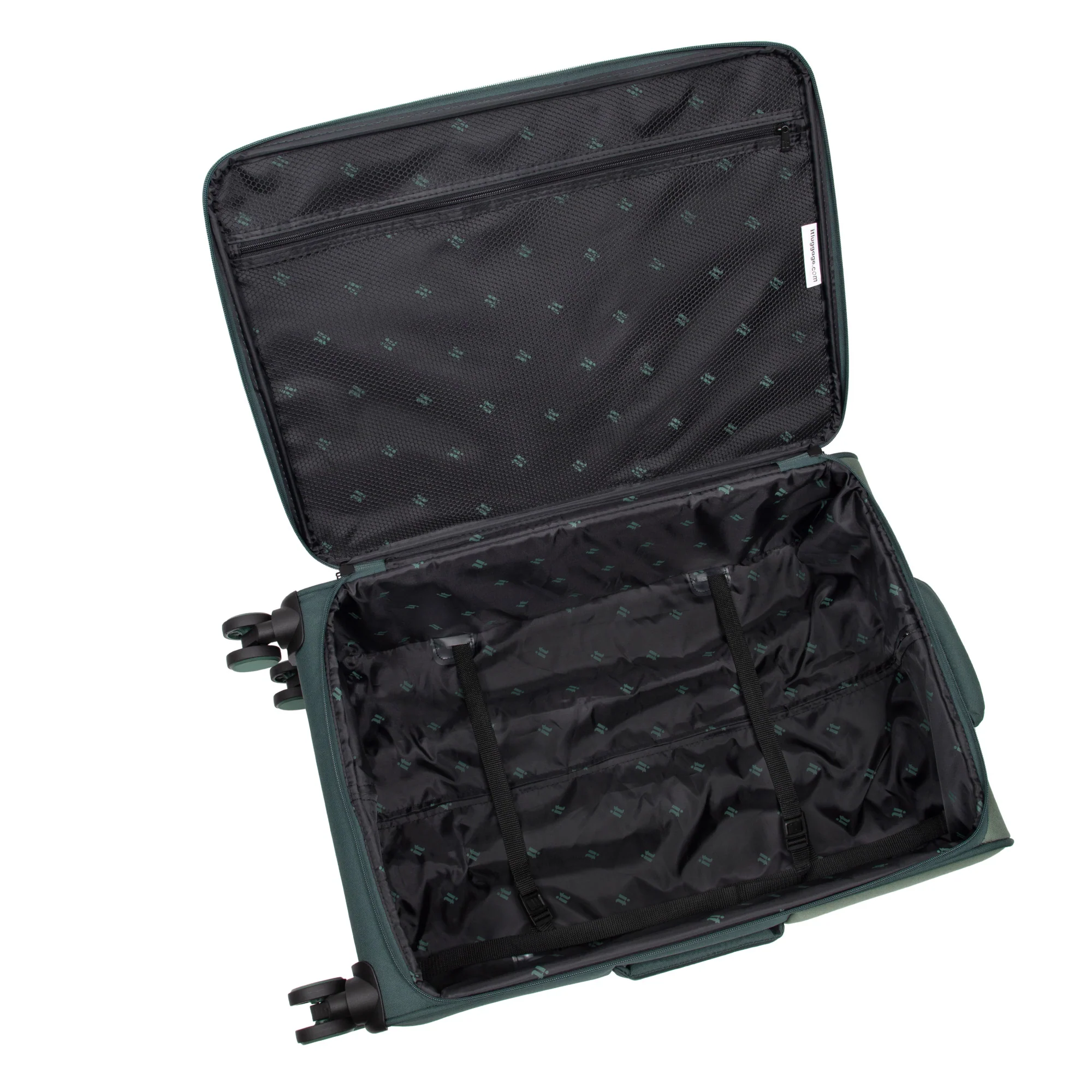 IT Luggage Megalite EVA Lightweight Expandable Suitcase - Cabin, Medium & Large Soft Shell Luggage - Duck Green - Image 6