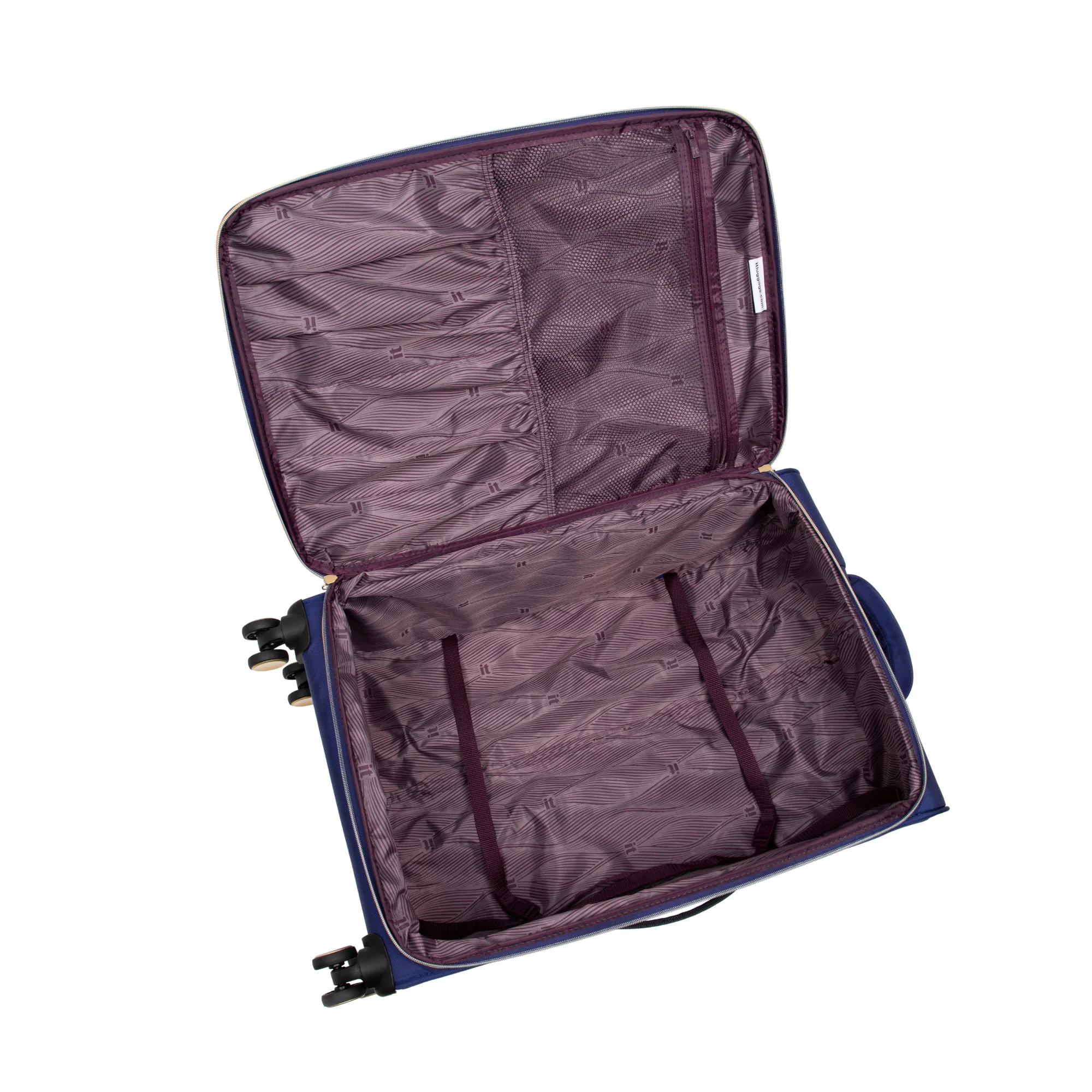 IT Luggage Plentitude II EVA Lightweight Suitcase - Cabin, Medium & Large Soft Shell Luggage - Navy & Gold - Image 7