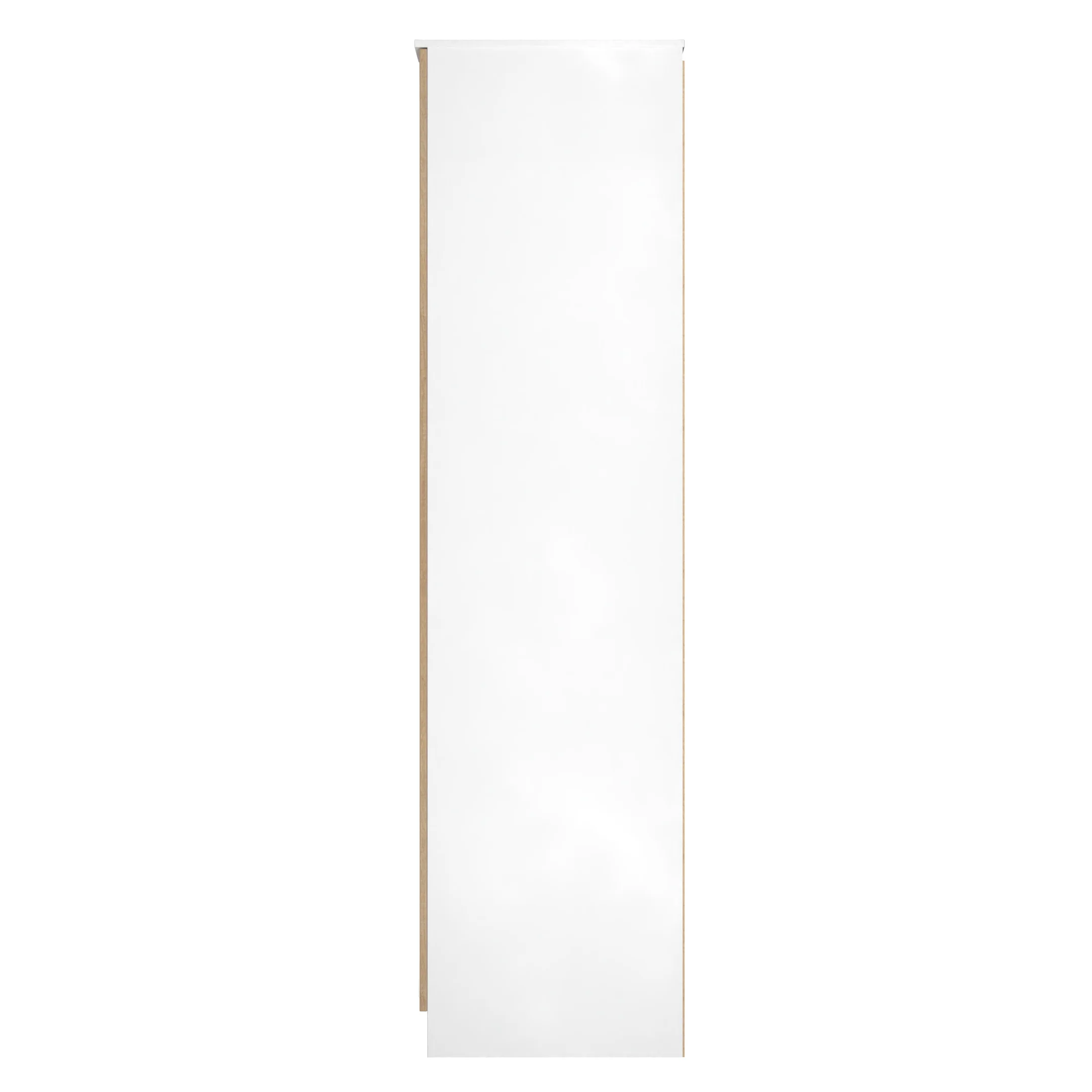 Java Tall 2 Door Mirrored Robe in Slatted Effect / White - Ready Assembled - Image 2