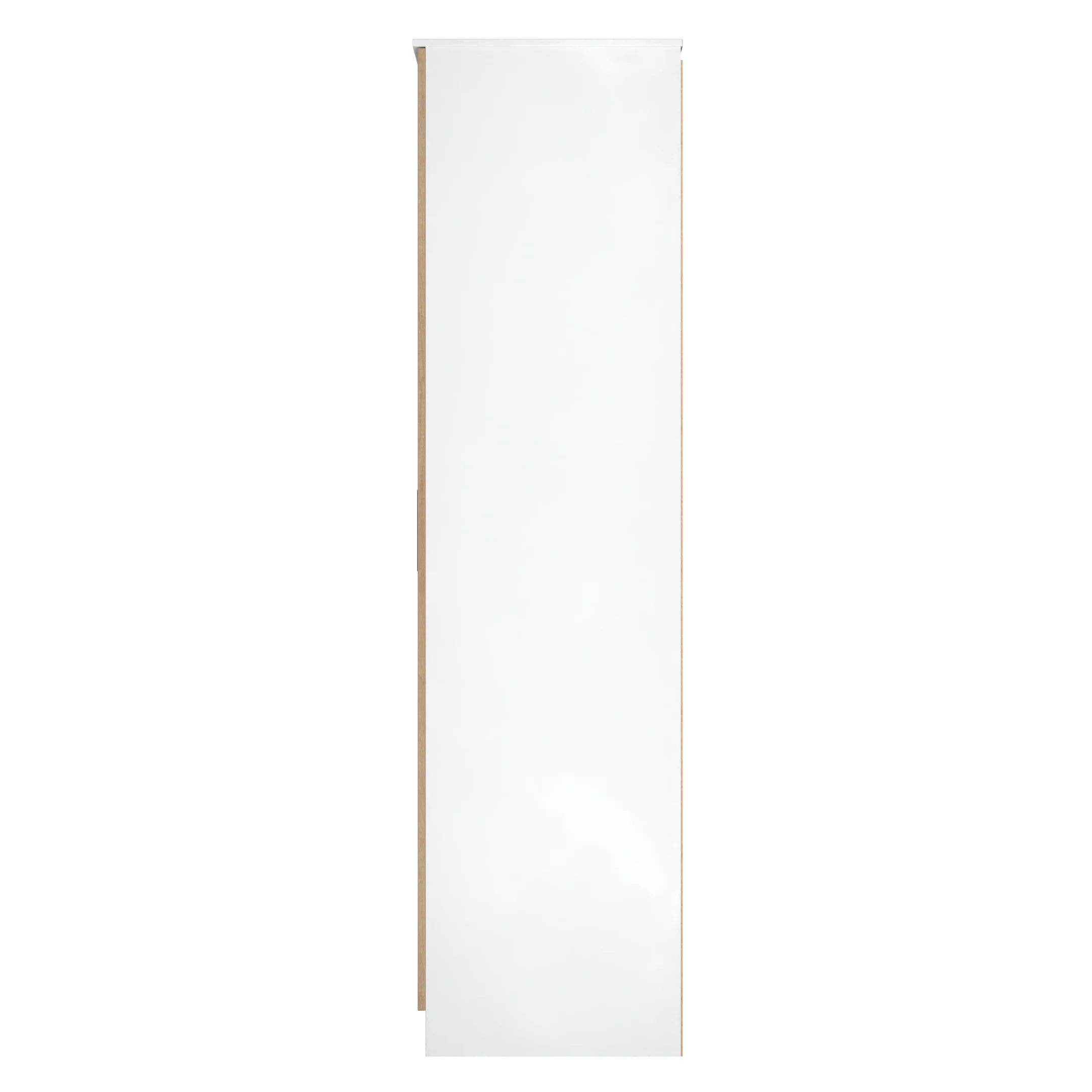 Java Tall 2 Door Robe in Slatted Effect / White - Ready Assembled - Image 2