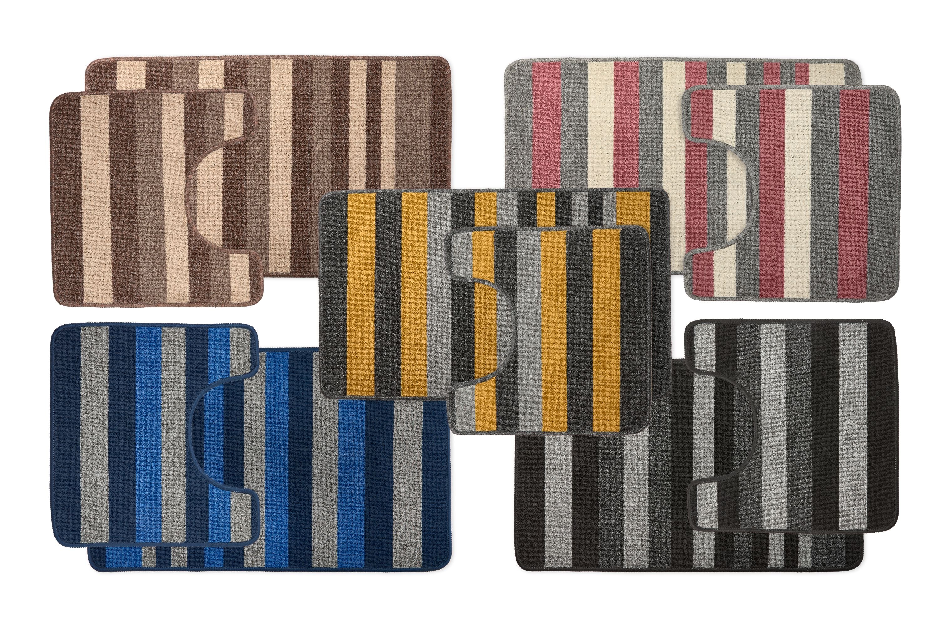 Jersey - Contrast Stripe 2pc Bath set in Taupe - Image 5