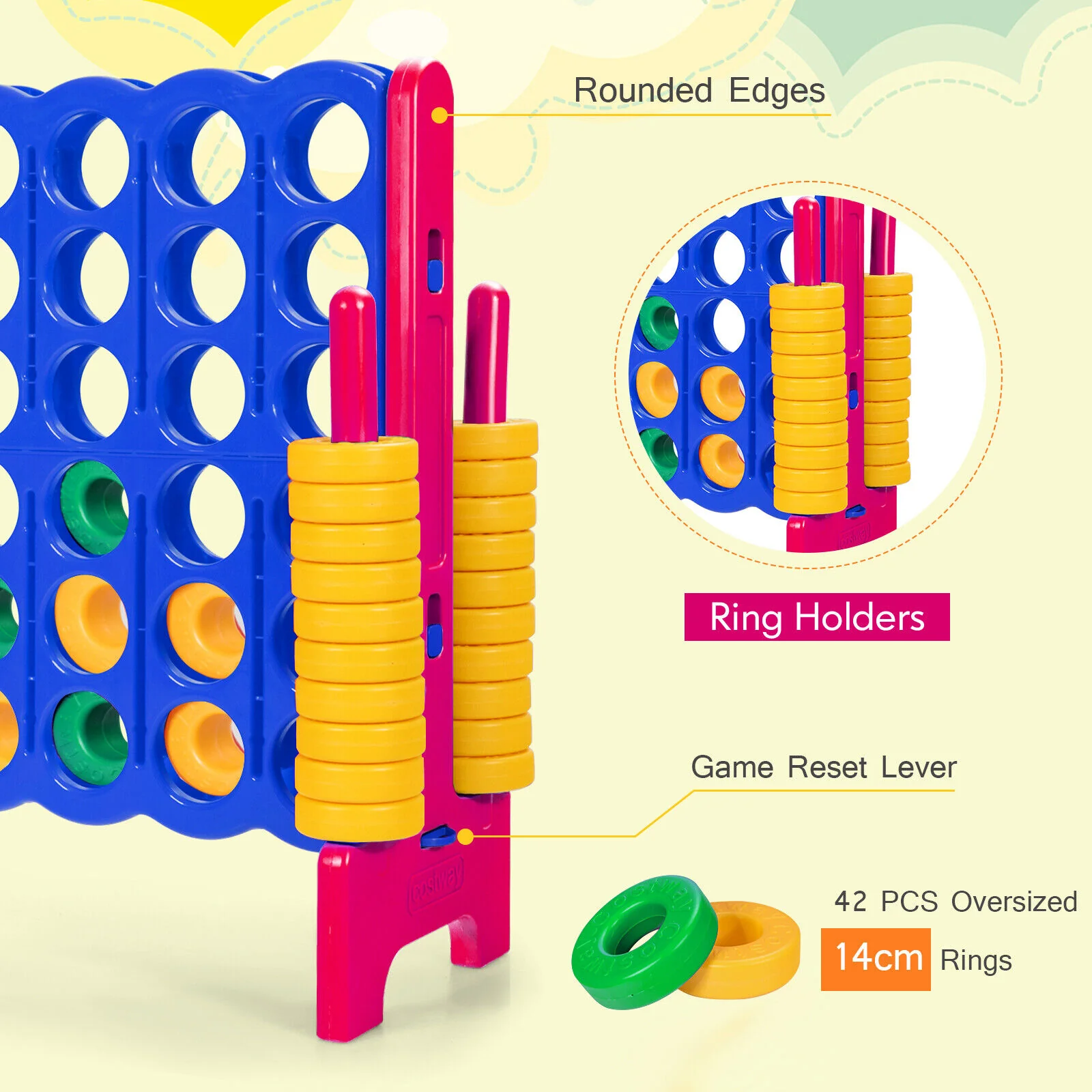 Jumbo 4-to-Score Giant Game Set with Quick-Release Lever - Image 30