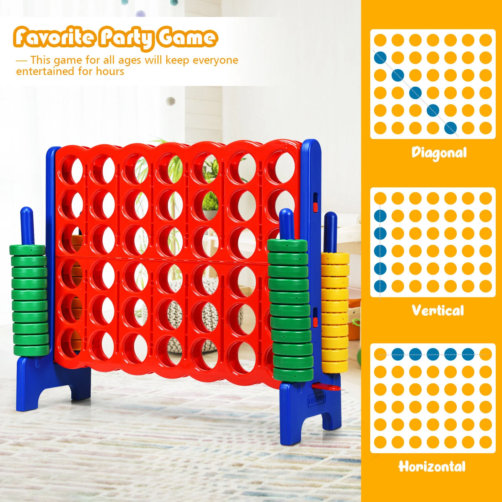 Jumbo 4-to-Score Giant Game Set with Quick-Release Lever - Image 5
