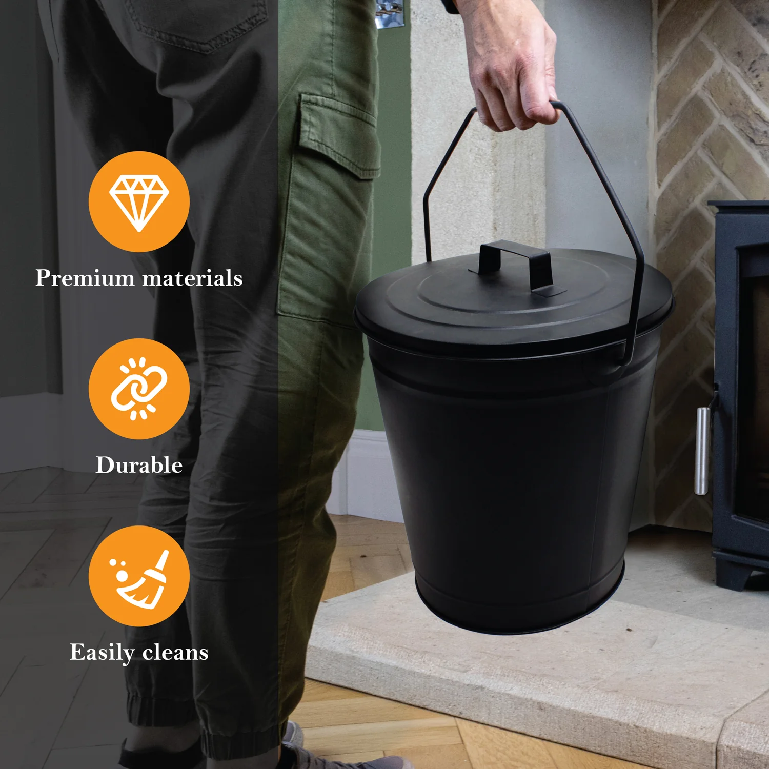 JVL Charnwood Fireside Coal Bucket - Image 7