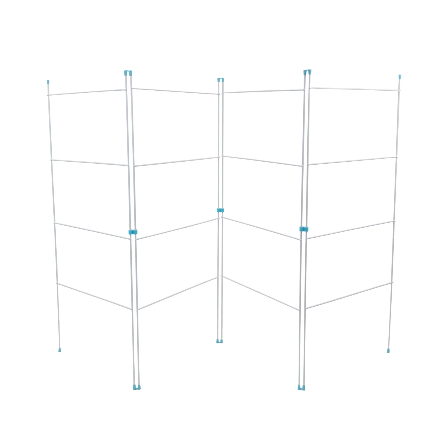JVL Indoor/Outdoor Four Panel Folding Clothes Airer Laundry Dryer, 8M