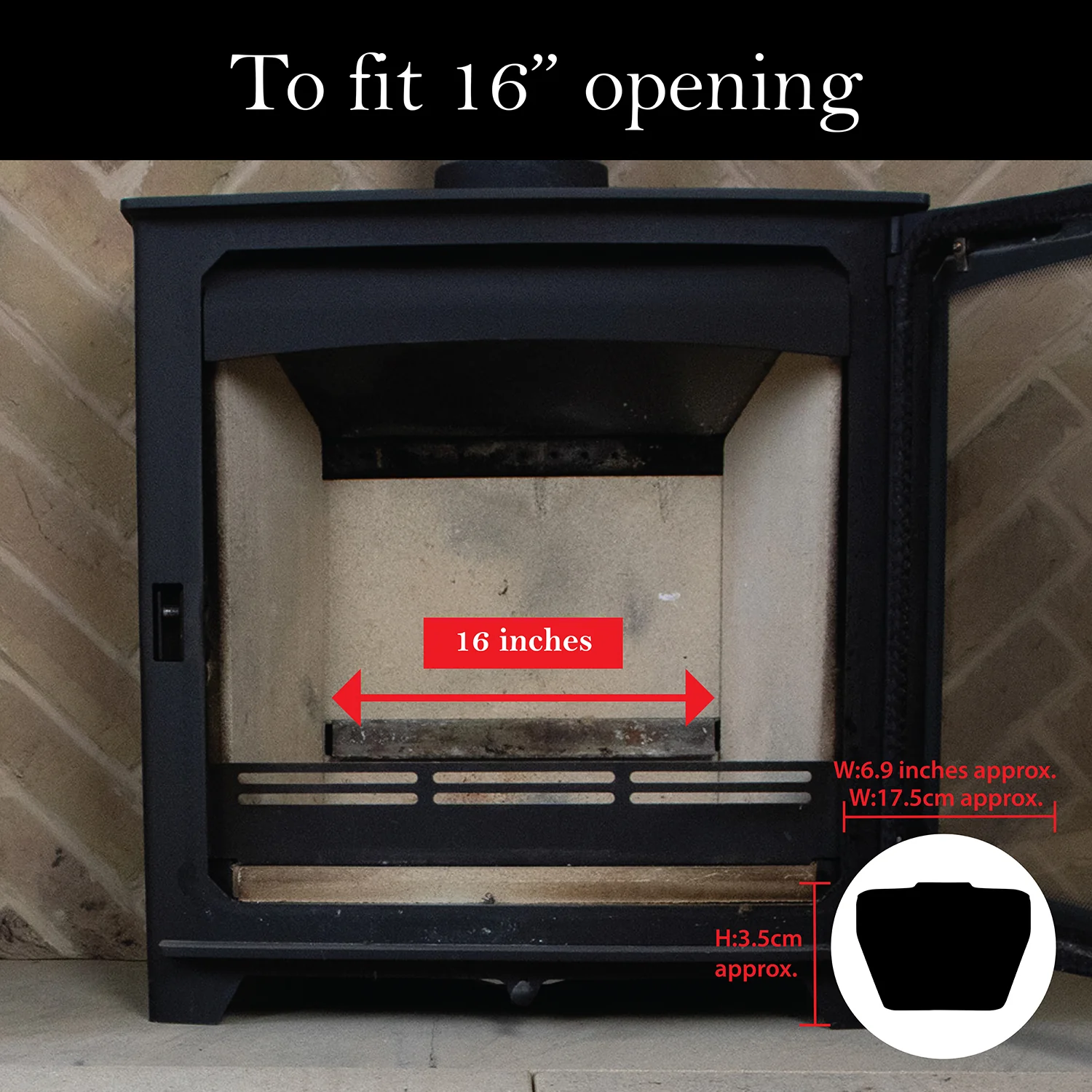 JVL Rosedale Classic Fireside Ashpan, For A 16" Fireplace - Image 5