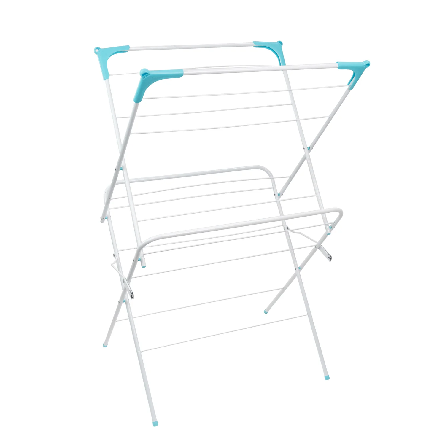 JVL Two-Tier Folding Concertina Laundry Washing Clothes Horse Airer, 9M