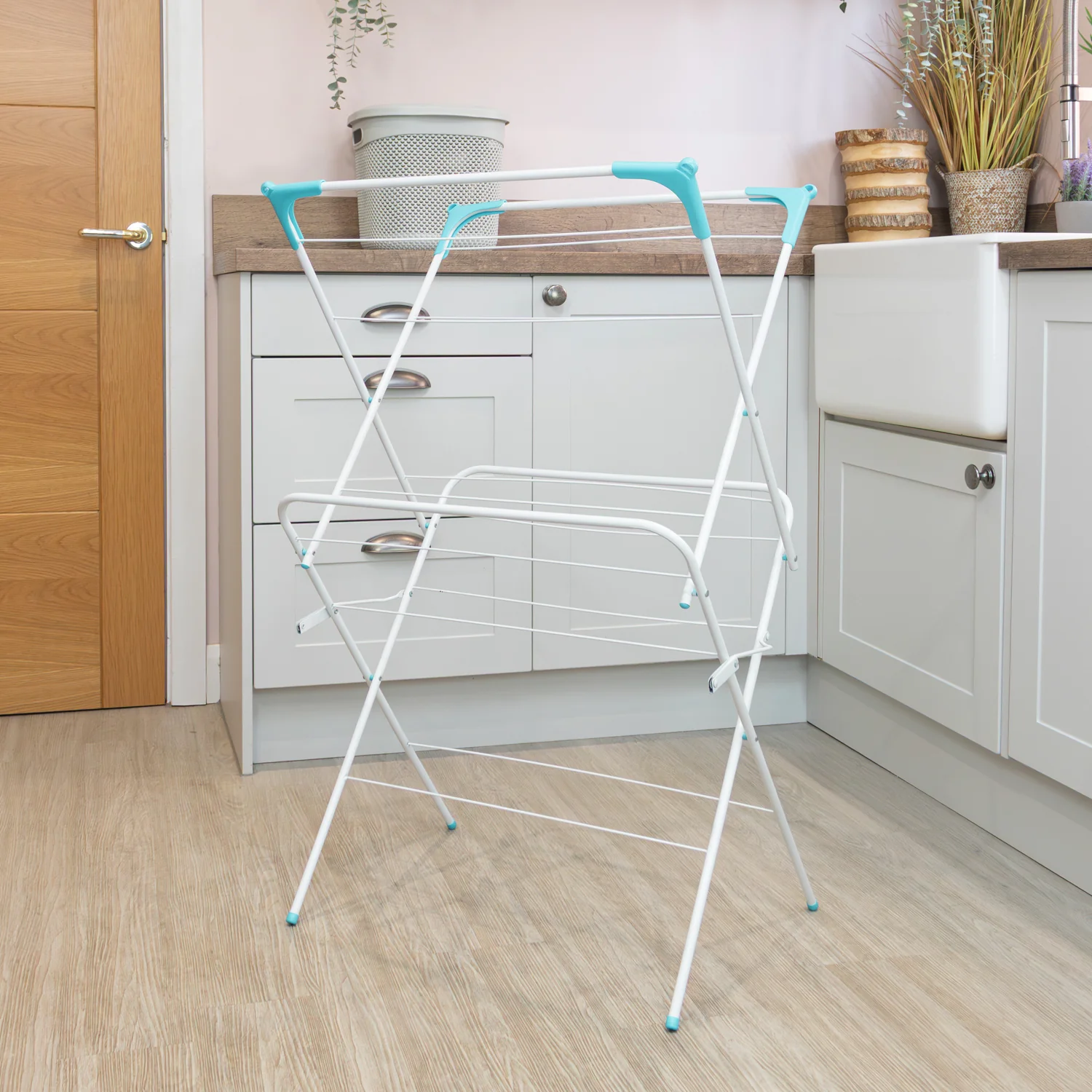 JVL Two-Tier Folding Concertina Laundry Washing Clothes Horse Airer, 9M - Image 6
