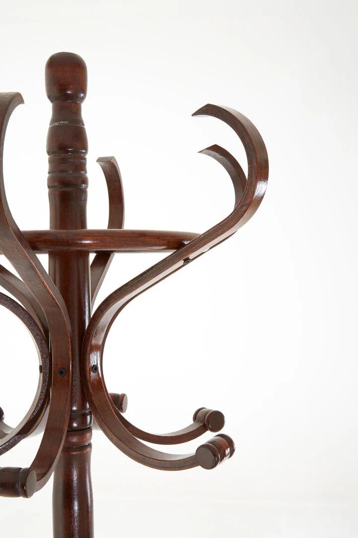 Kennedy Walnut Finish Solid Birchwood Coat Stand - Image 6