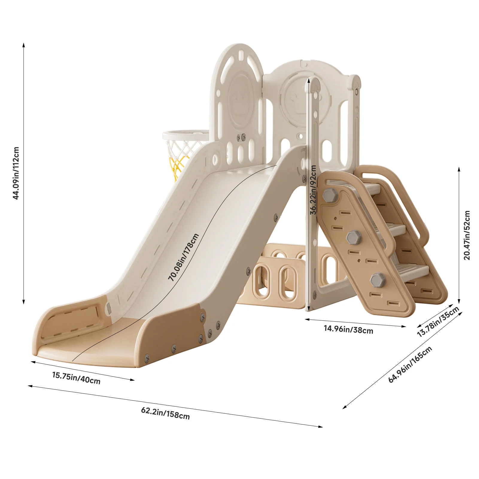 Kidkid 2-in-1 Toddler Slide Play Set - Image 3