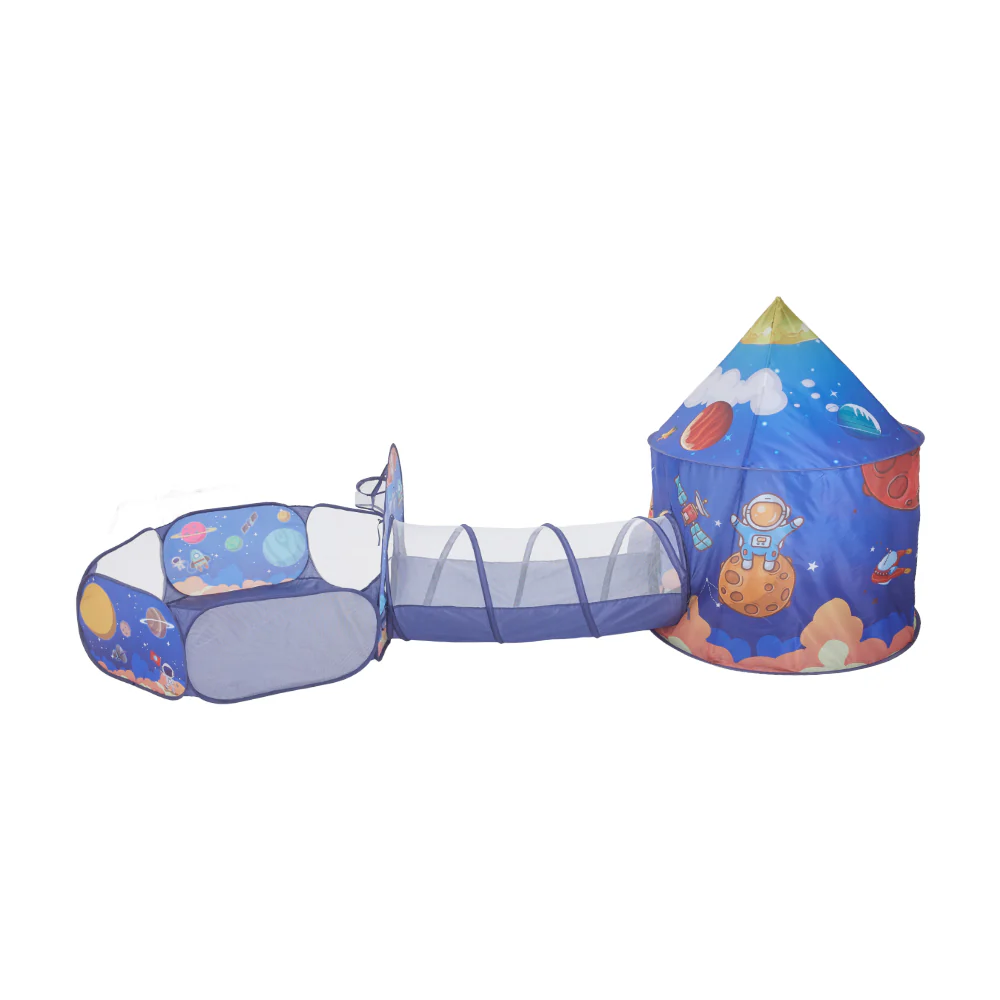 Kidkid 3 In 1 Aerospace Theme Play Tent With Play Tunnel, Ball Pit - Image 6