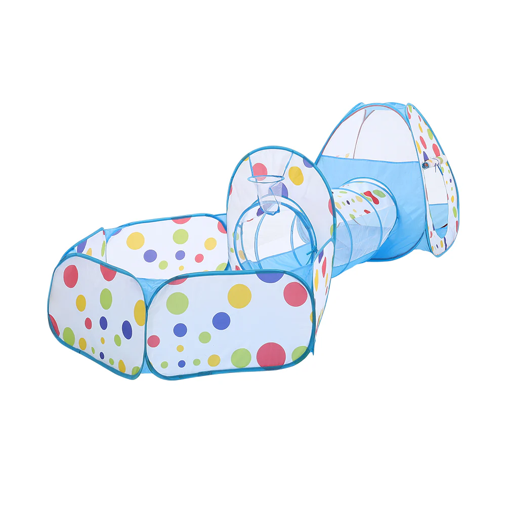 Kidkid 3-in-1 Kids Pop-Up Play Tent Set with Tunnel and Ball Pit Playhouse - Image 6