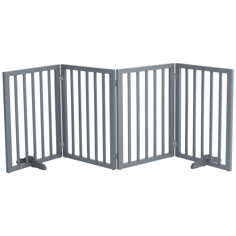 Kidkid 4 Panel Wooden Foldable Freestanding Pet Gate - Image 8