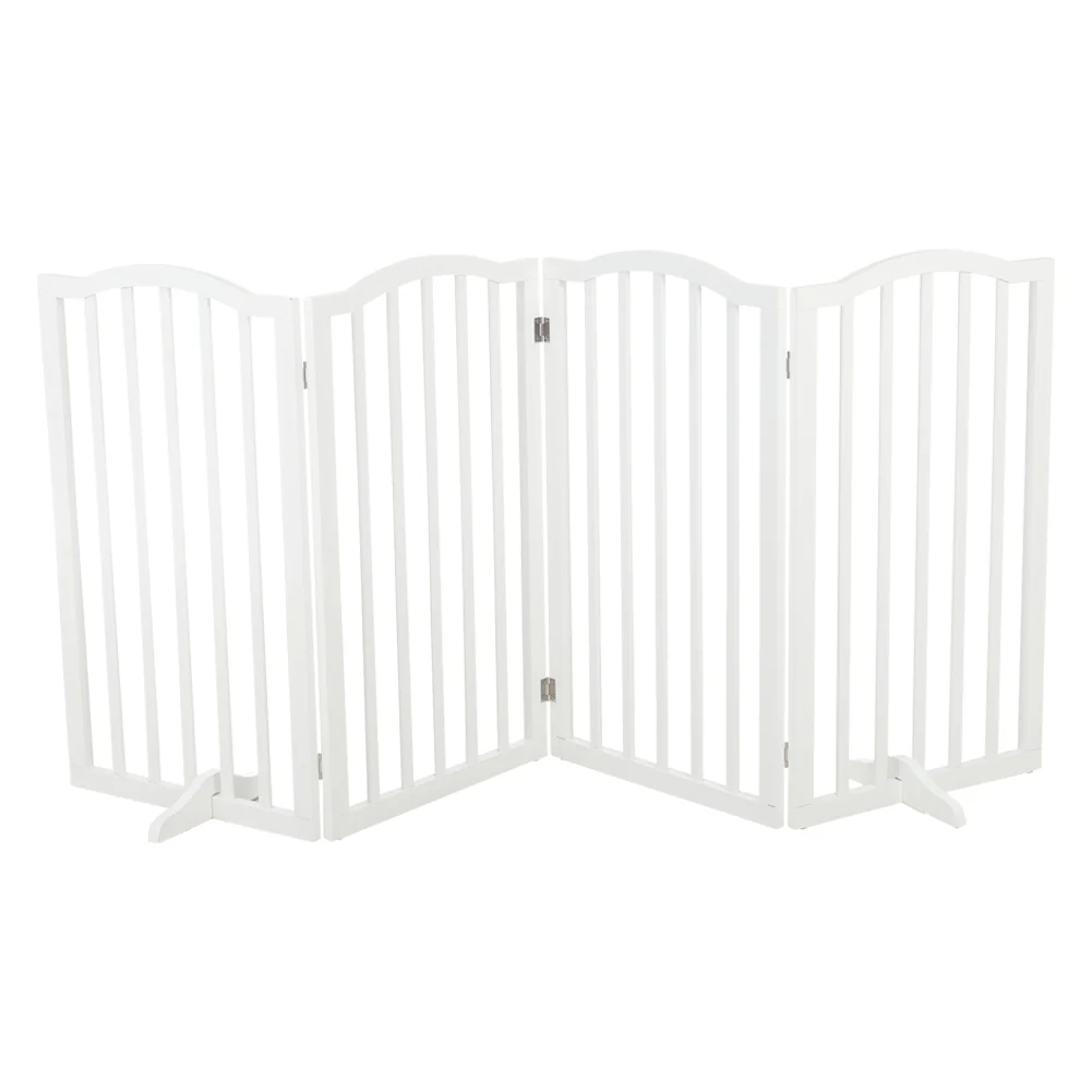 4 Panel Wooden Foldable Safety Gate With Stable Feet - Image 5