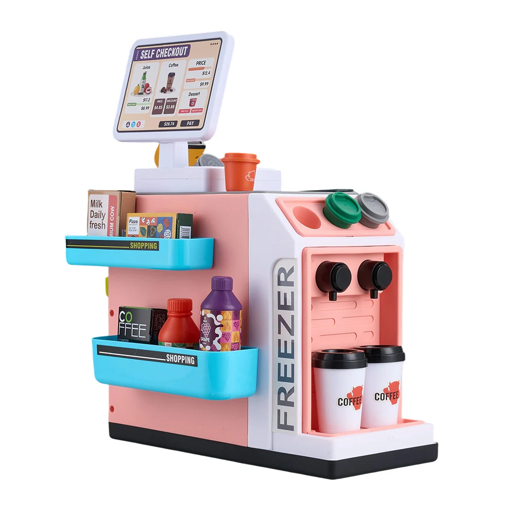 Kidkid 46PCS Kids Mini Supermarket Playset With Cash Register Scanner - Image 2