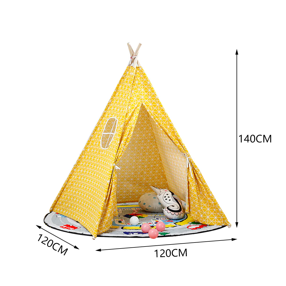 Children's Teepee Tent Kids Indoor Play House - Image 11
