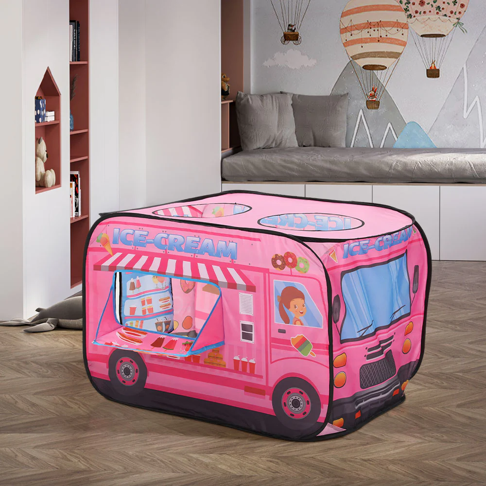 Kidkid Ice Cream Truck-Themed Play Tent with 2 Top Openings - Image 2
