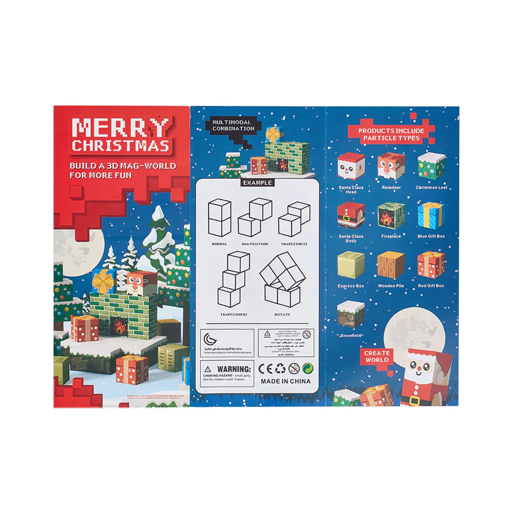 Kidkid Merry Christmas Theme Children Magnetic Building Blocks Toy Set - Image 4