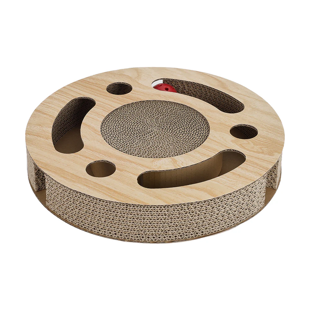 KidKid Round Cat Scratcher With Ball Toy