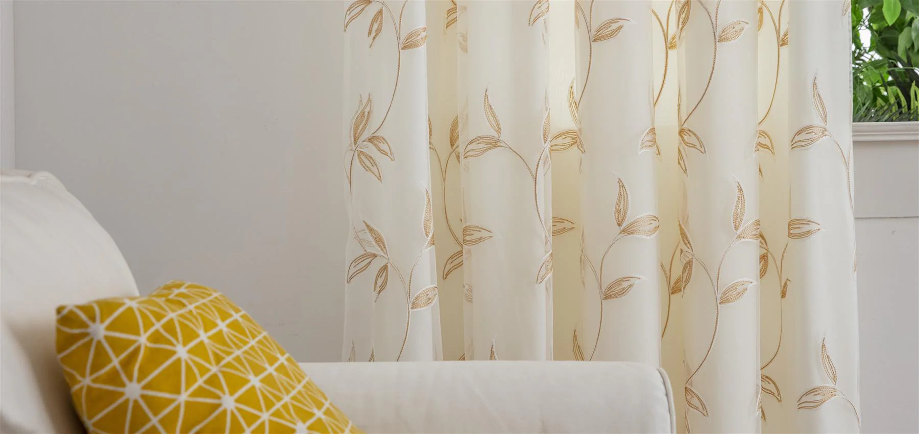 Kingleaf Embroidered Tulle Voile Ring Top Curtains - Image 5
