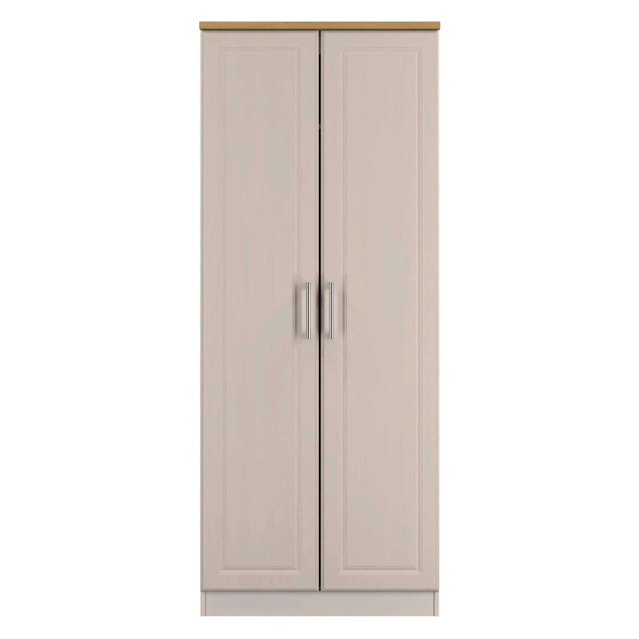 Kingston Ready Assembled 2 Door Wardrobe in Kashmir Ash & Modern Oak - Image 2