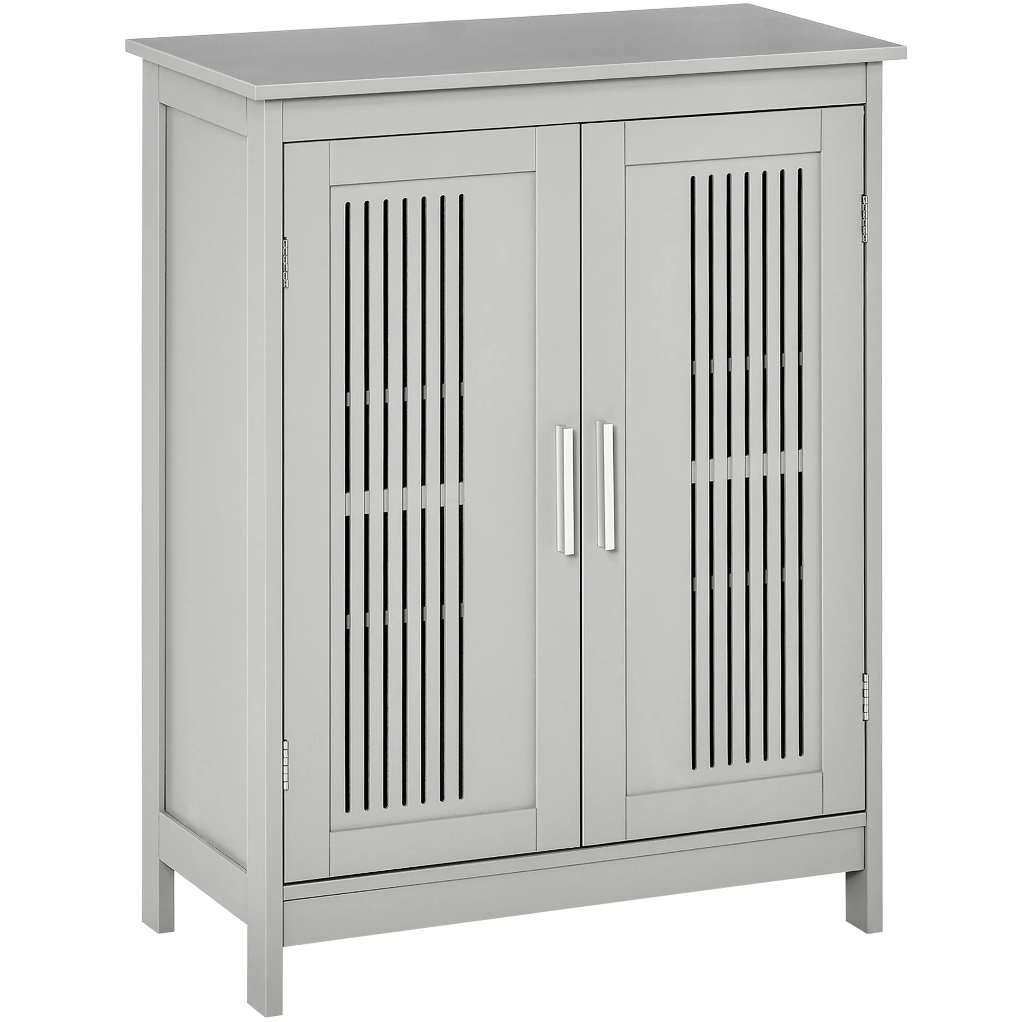 Kleankin Modern Bathroom Cabinet, Freestanding Floor Cabinet With Storage - Image 10