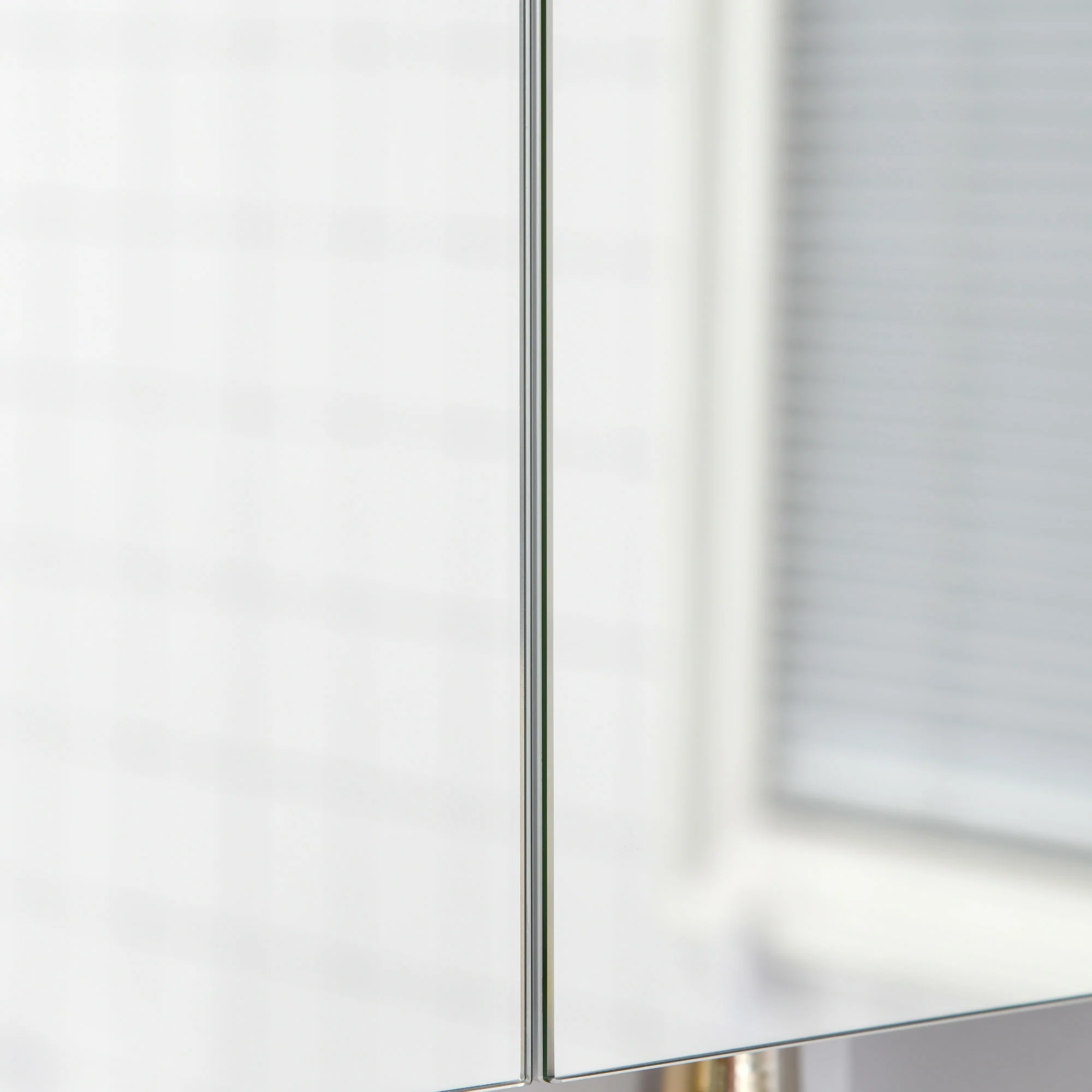 Kleankin Wall Mount Medicine Cabinet With Mirror And Adjustable Shelf, White - Image 8