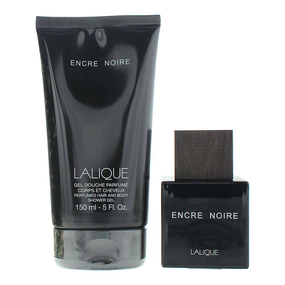Lalique Encre Noire 2 Piece Gift Set: Eau De Toilette 50ml - Shower Gel 150ml - Image 2