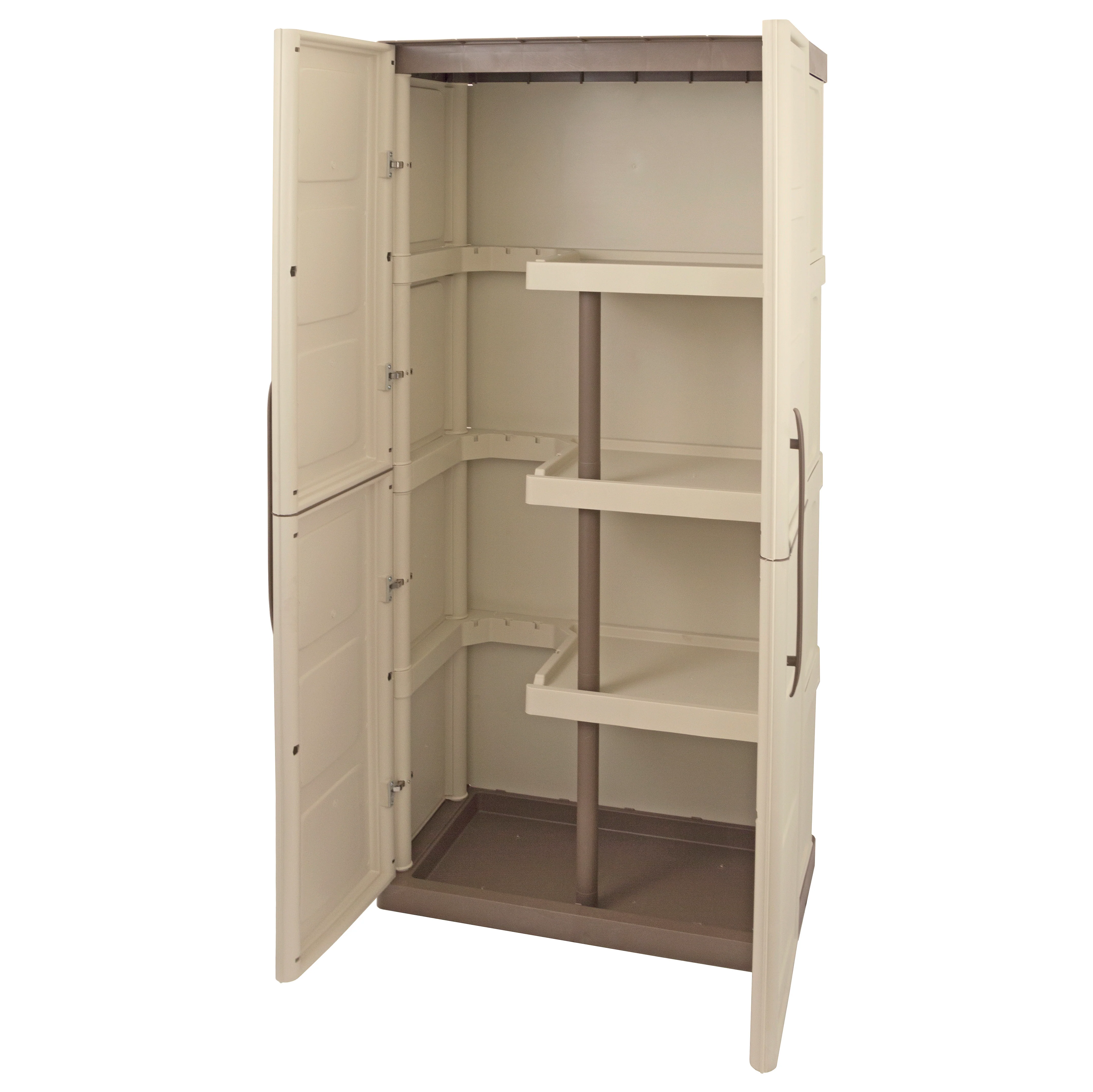 Large Storage Cupboard With Shelves & Broom Storage - Image 3
