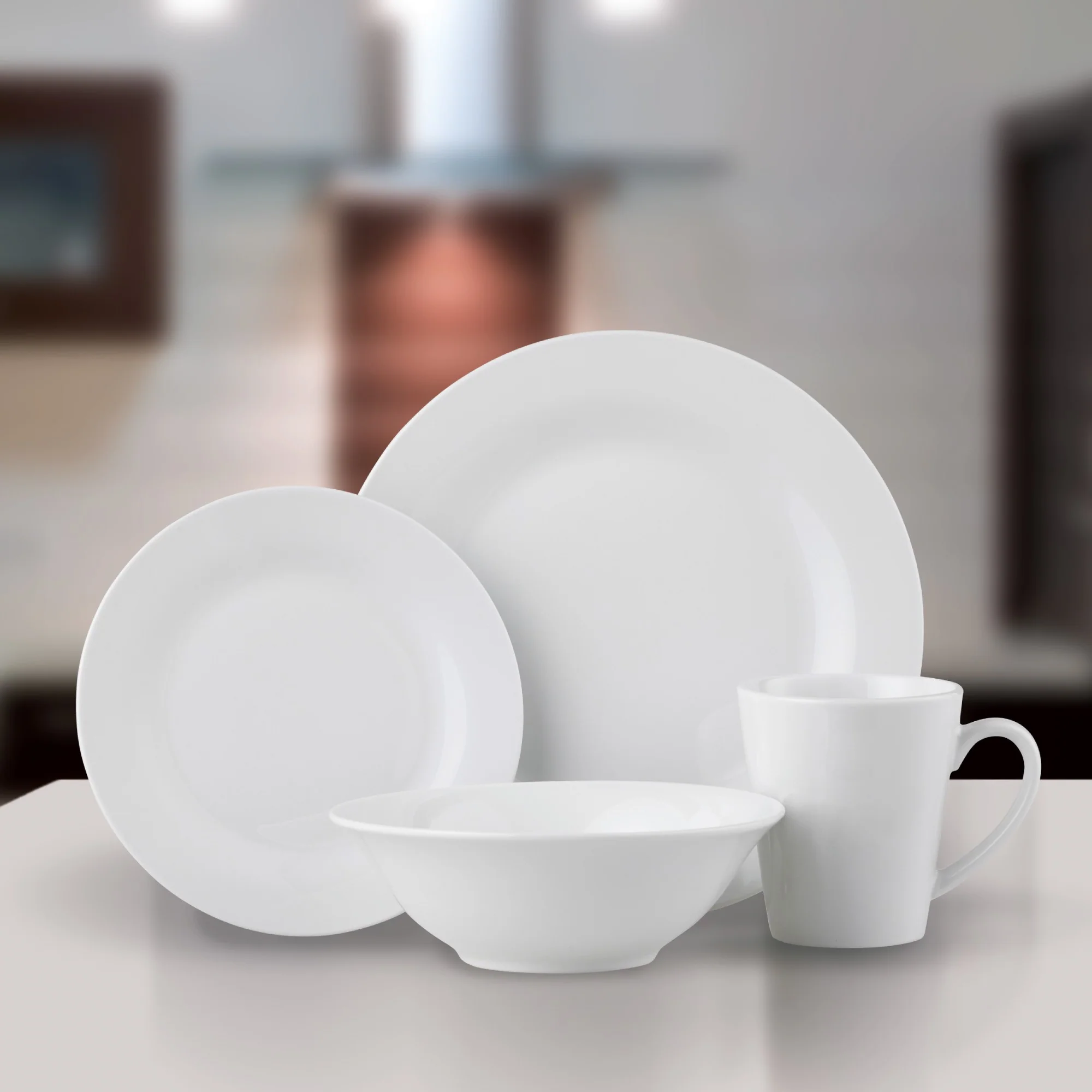 Lewis's 16 Piece Dinner Set - Arctic White - Image 2