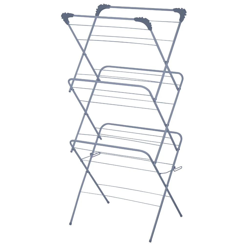 Lewis's 3 Tier Slimline Folding Airer-12M Drying 15Kg Loading