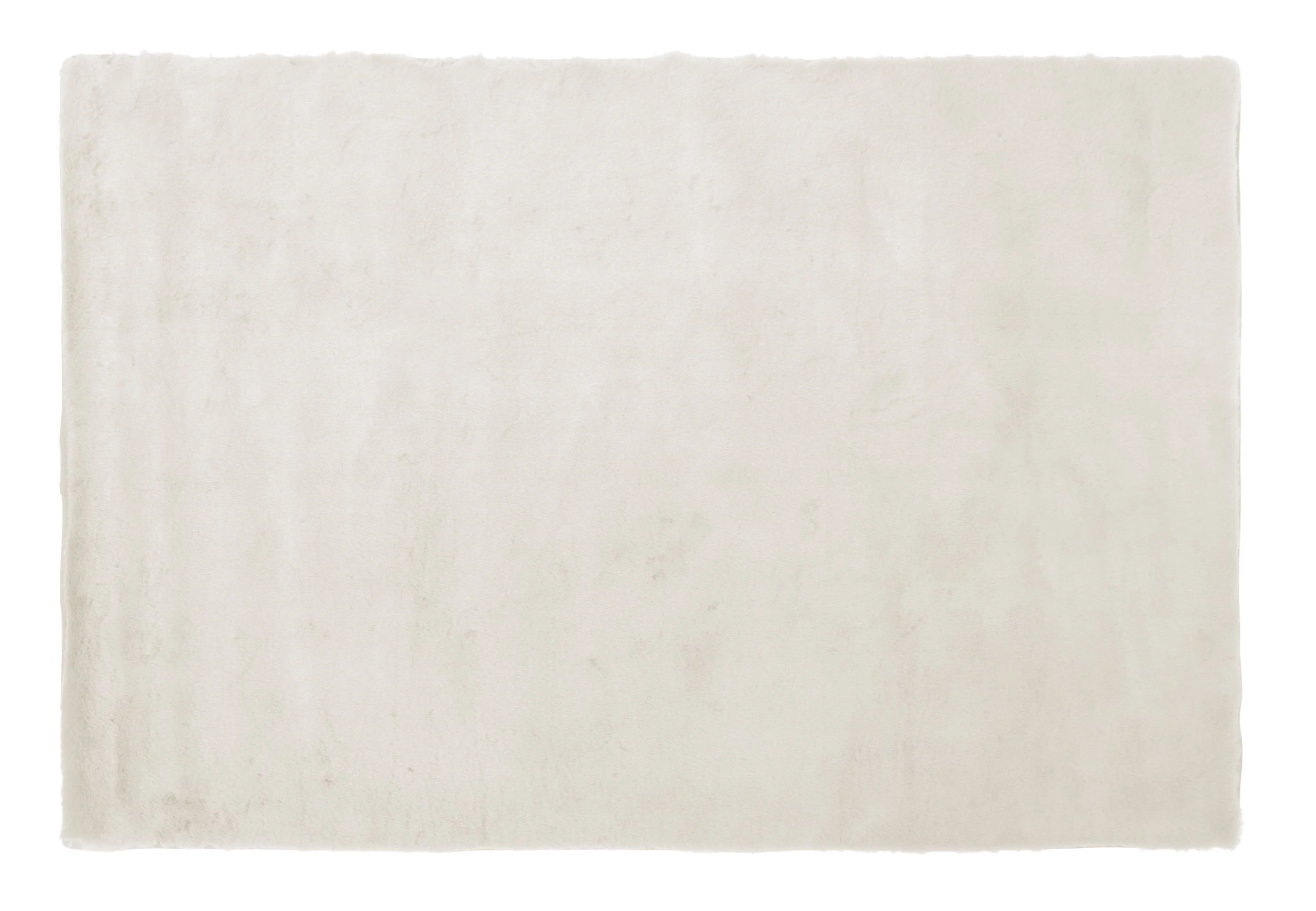 Lewis's Alder Super Soft Faux Fur Rug - Cream (110 X 160cm)