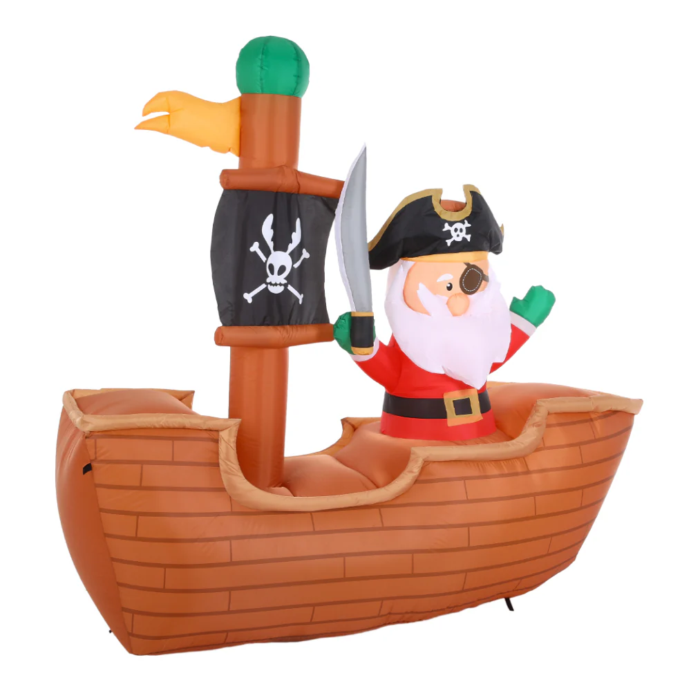 Lifeideas 1.8M Inflatable Pirate Santa Decoration - Image 3