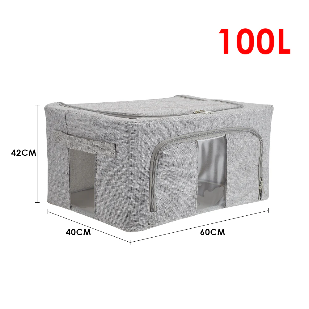 Lifeideas 100L Fabric Storage Box with Metal Frame - Image 8