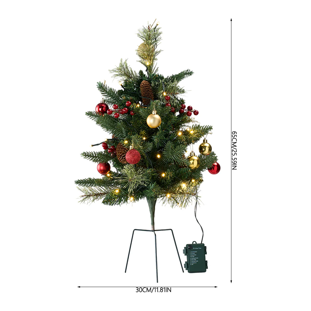 Lifeideas 2-Pack Artificial Christmas Trees with Decorations and LED Lights - Image 6