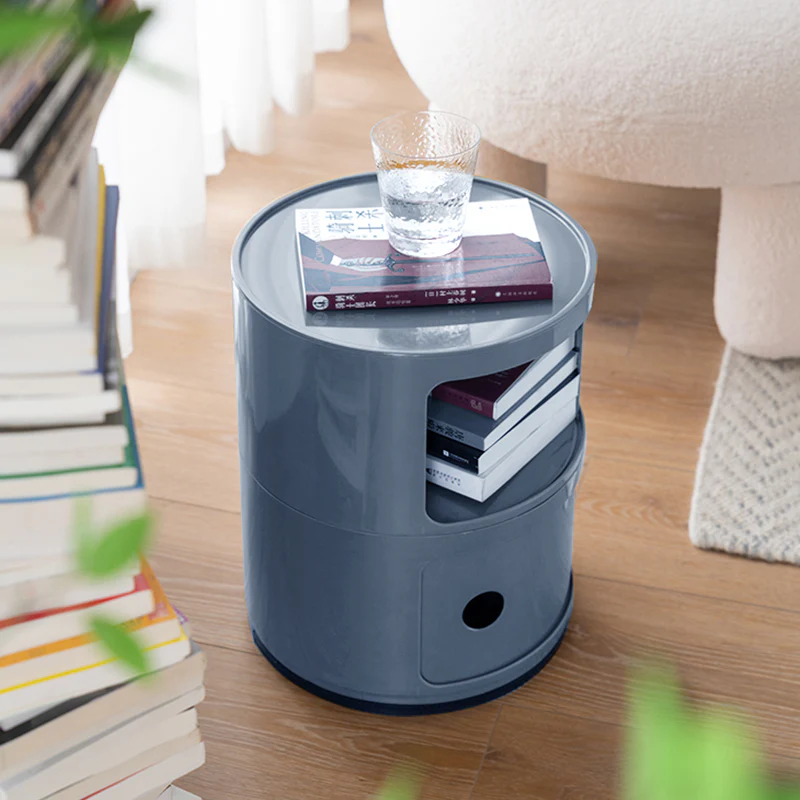 Lifeideas 2-Tier Cylindrical ABS Plastic Storage Cabinet - Image 2