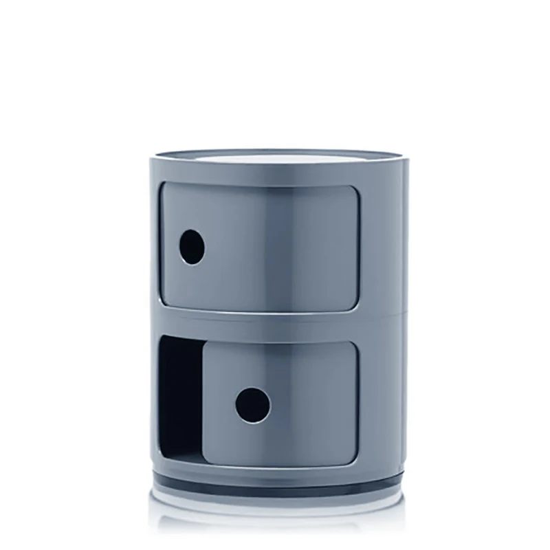 Lifeideas 2-Tier Cylindrical ABS Plastic Storage Cabinet - Image 3