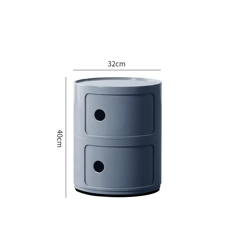 Lifeideas 2-Tier Cylindrical ABS Plastic Storage Cabinet - Image 4